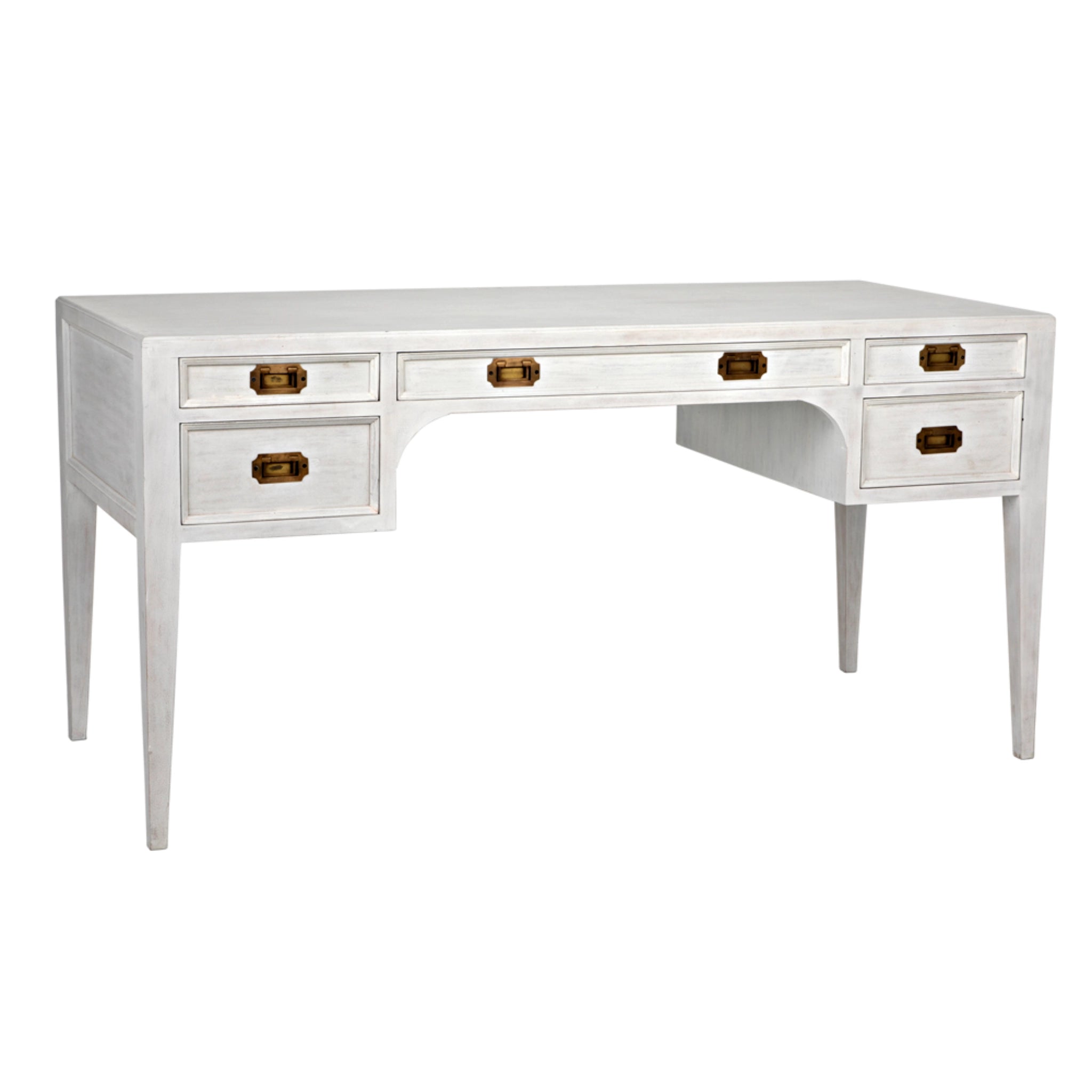 Africa Desk In White Wash By Noir Gdes174Wh 1