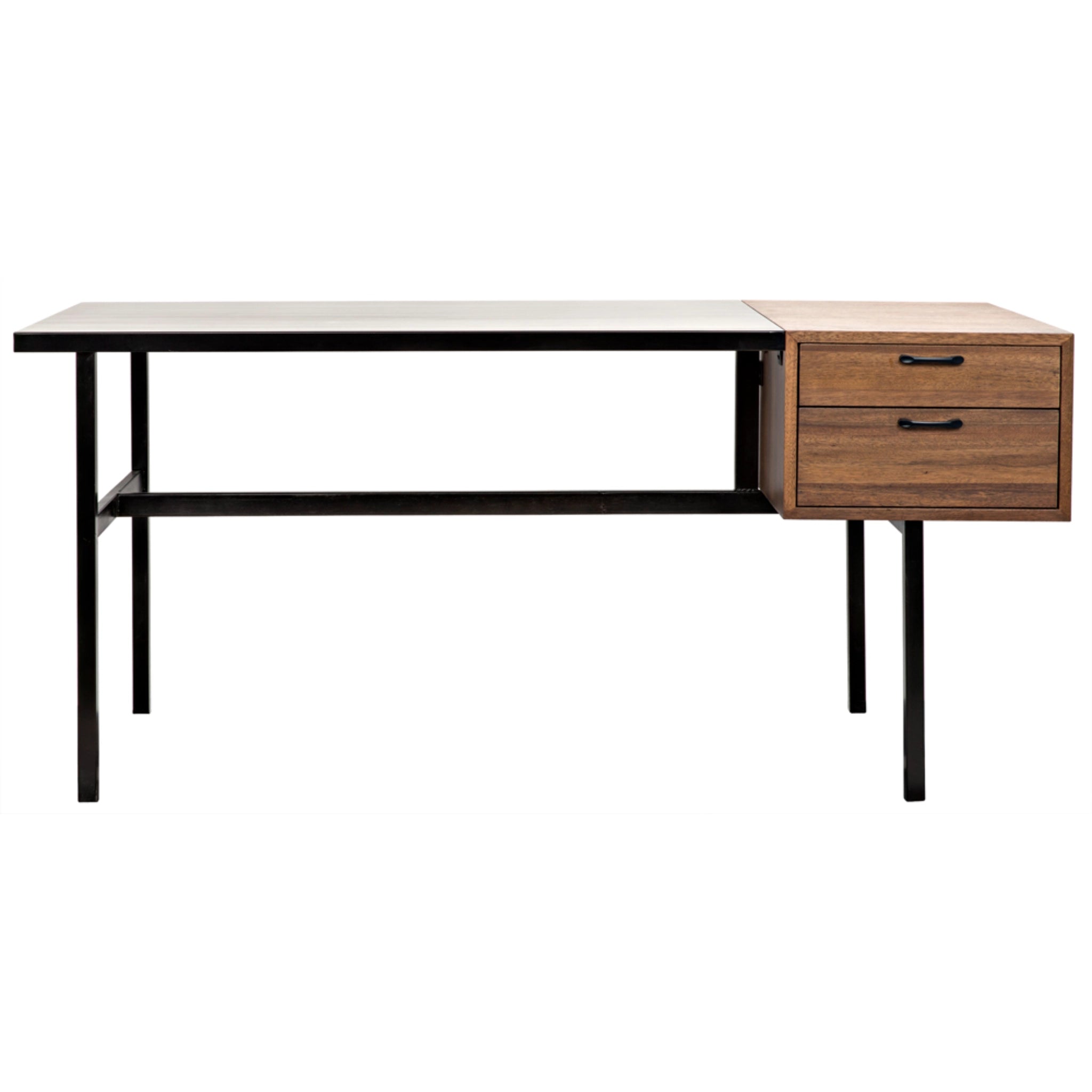 Algeron Desk With Black Iron By Noir Gdes144Mtb 1