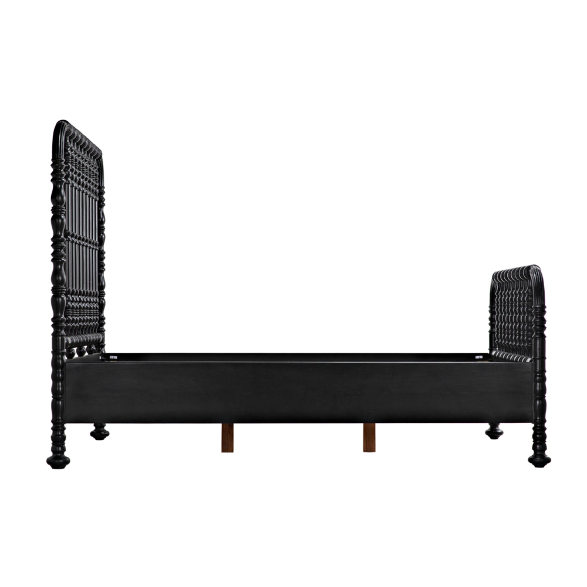 Bachelor Bed Queen In Hand Rubbed Black By Noir Gbed112Qhb 18