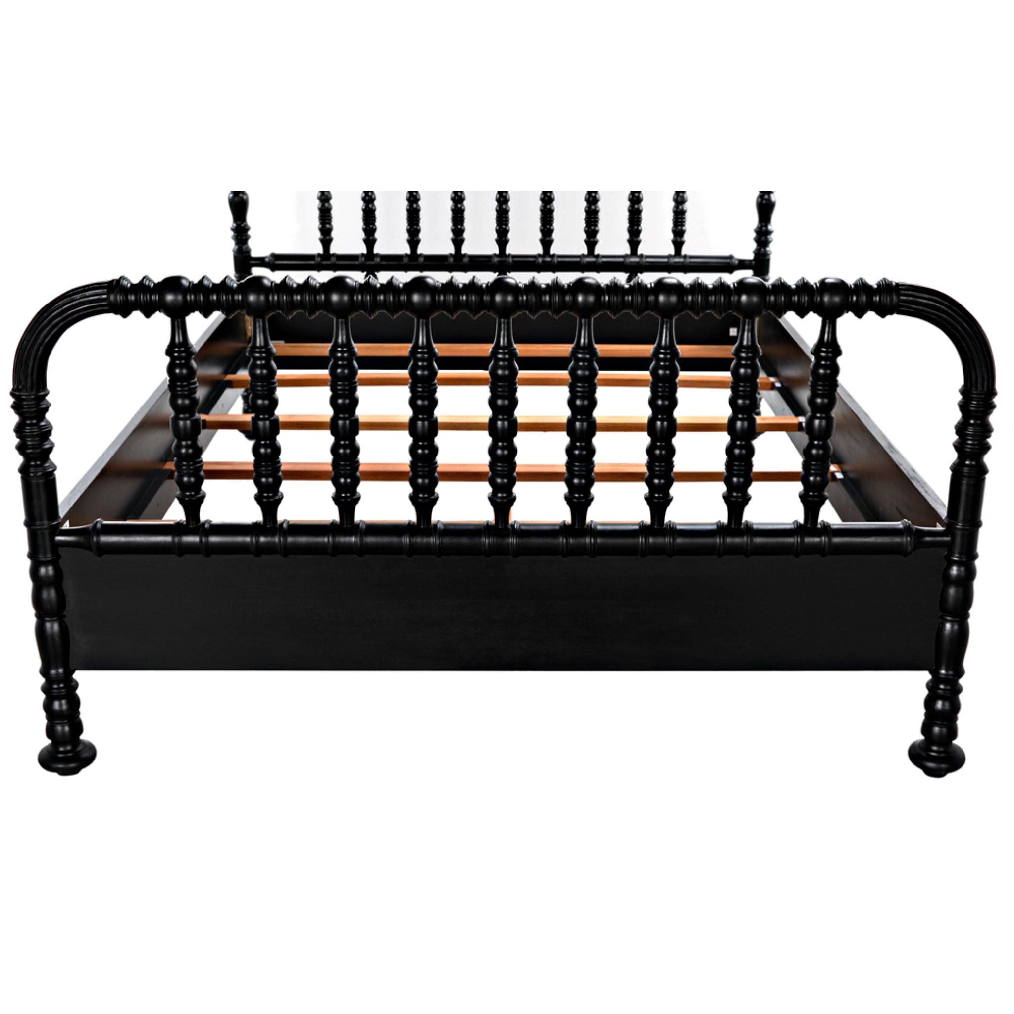 Bachelor Bed Queen In Hand Rubbed Black By Noir Gbed112Qhb 6