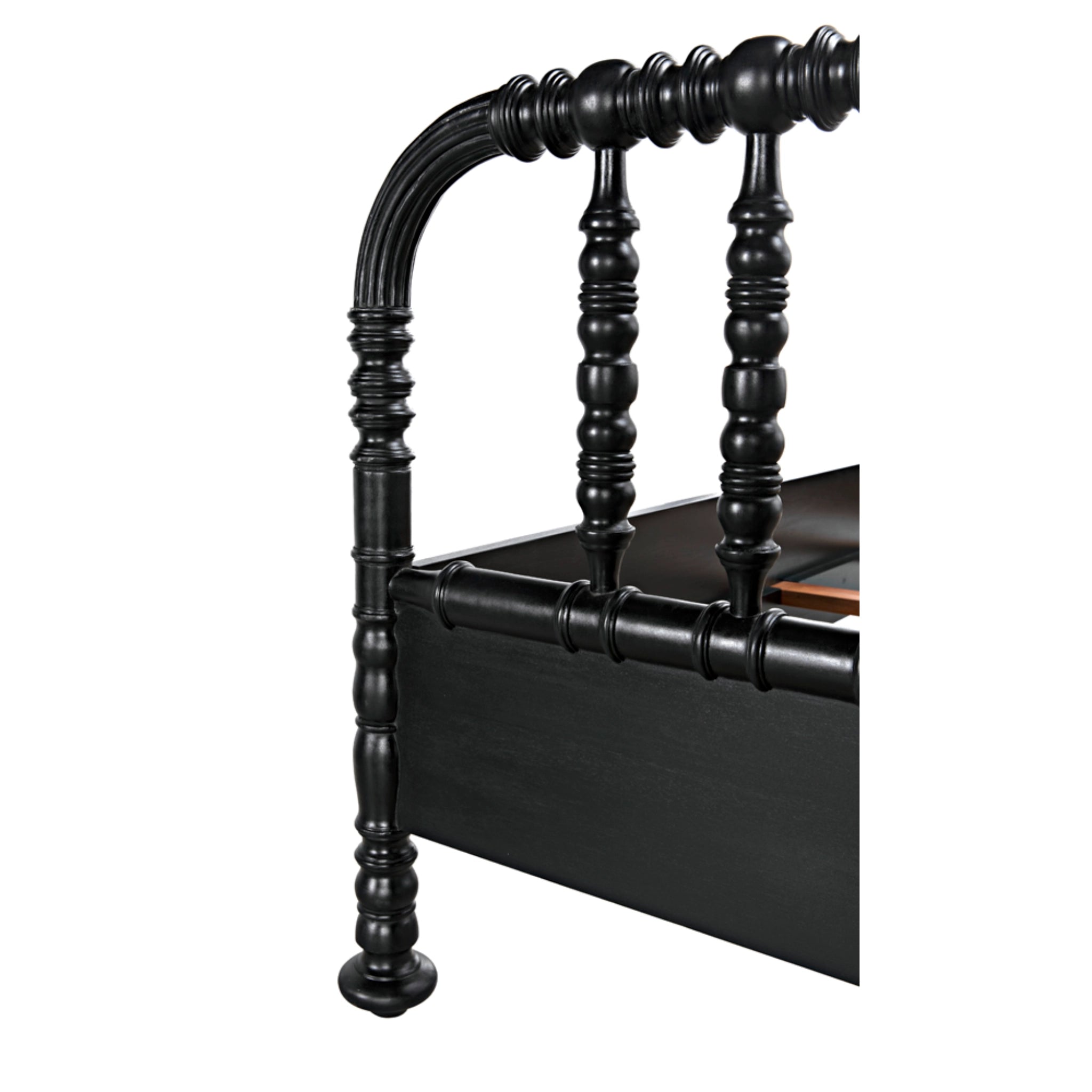 Bachelor Bed Queen In Hand Rubbed Black By Noir Gbed112Qhb 7