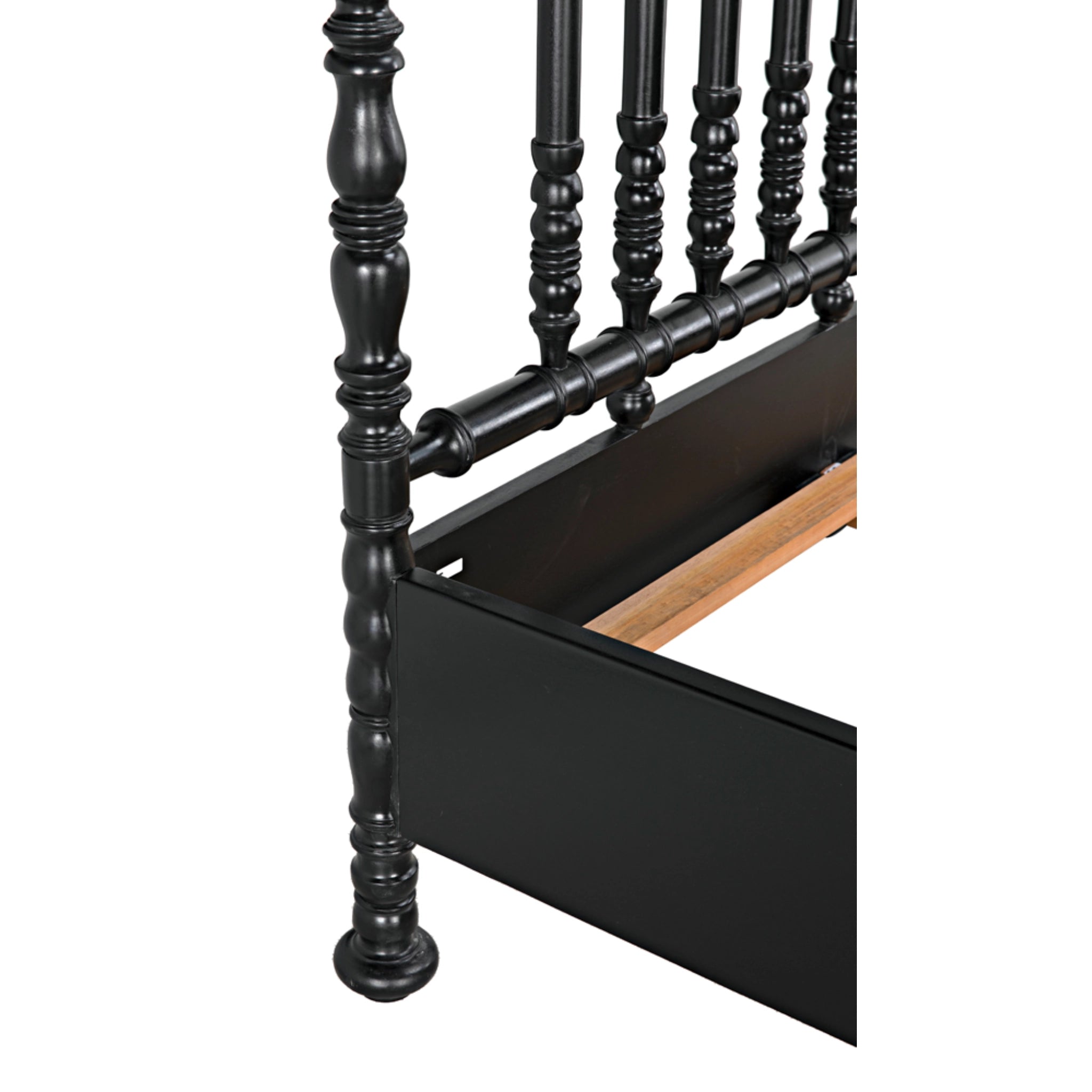 Bachelor Bed Queen In Hand Rubbed Black By Noir Gbed112Qhb 9