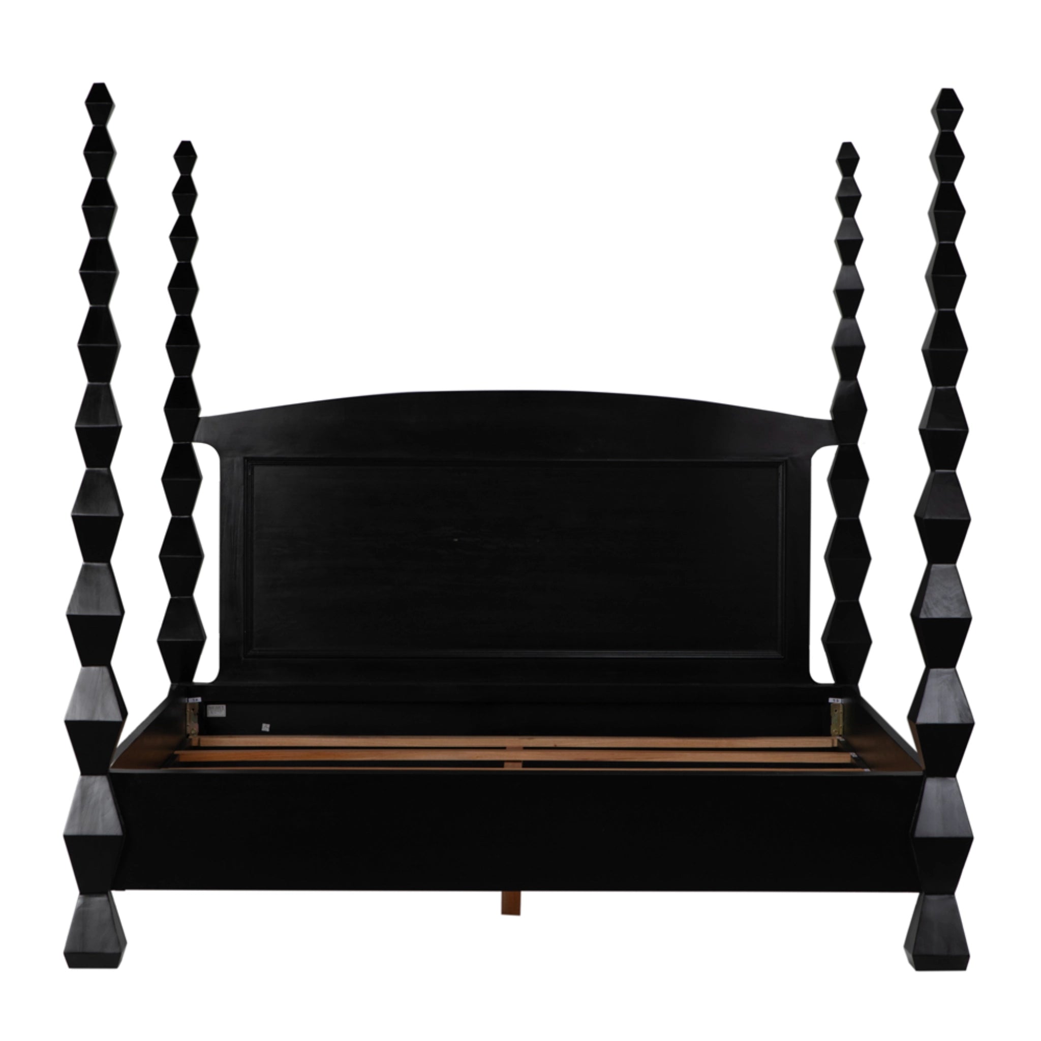 Brancusi Bed Eastern King In Hand Rubbed Black By Noir Gbed135Ekhb 4
