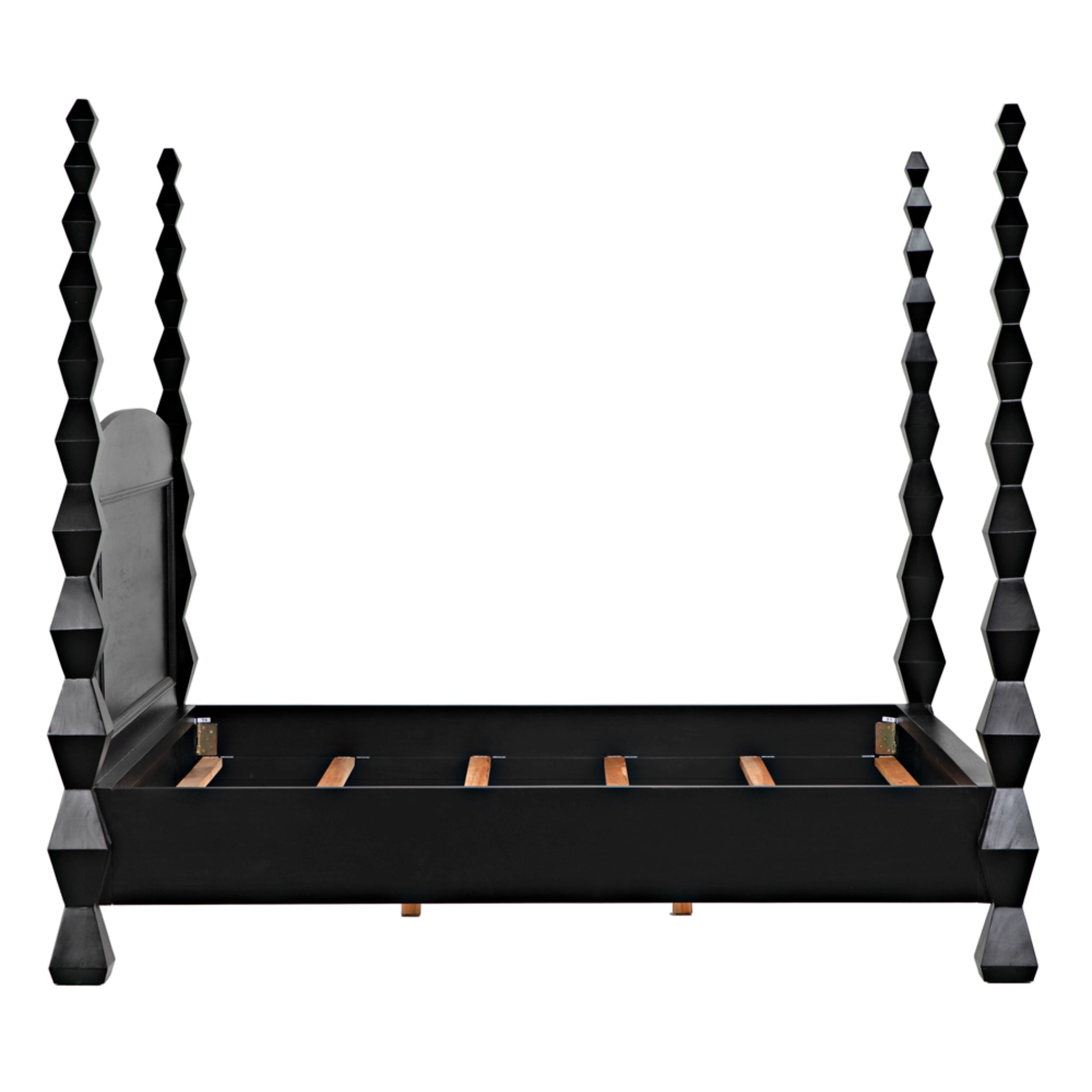 Brancusi Bed Eastern King In Hand Rubbed Black By Noir Gbed135Ekhb 5