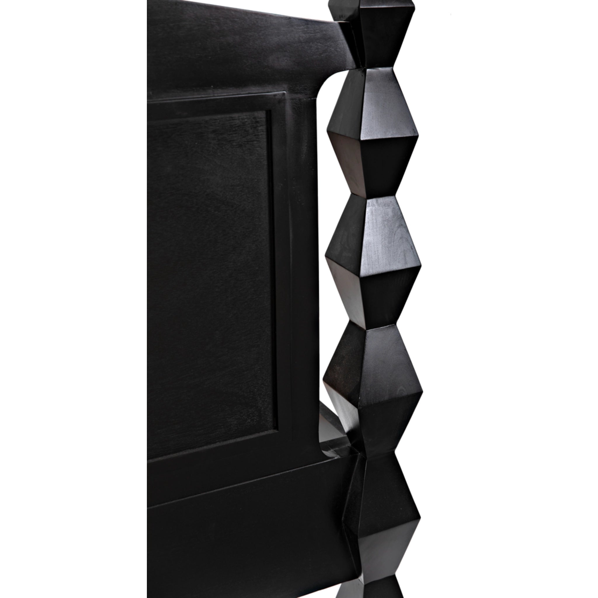 Brancusi Bed Eastern King In Hand Rubbed Black By Noir Gbed135Ekhb 8
