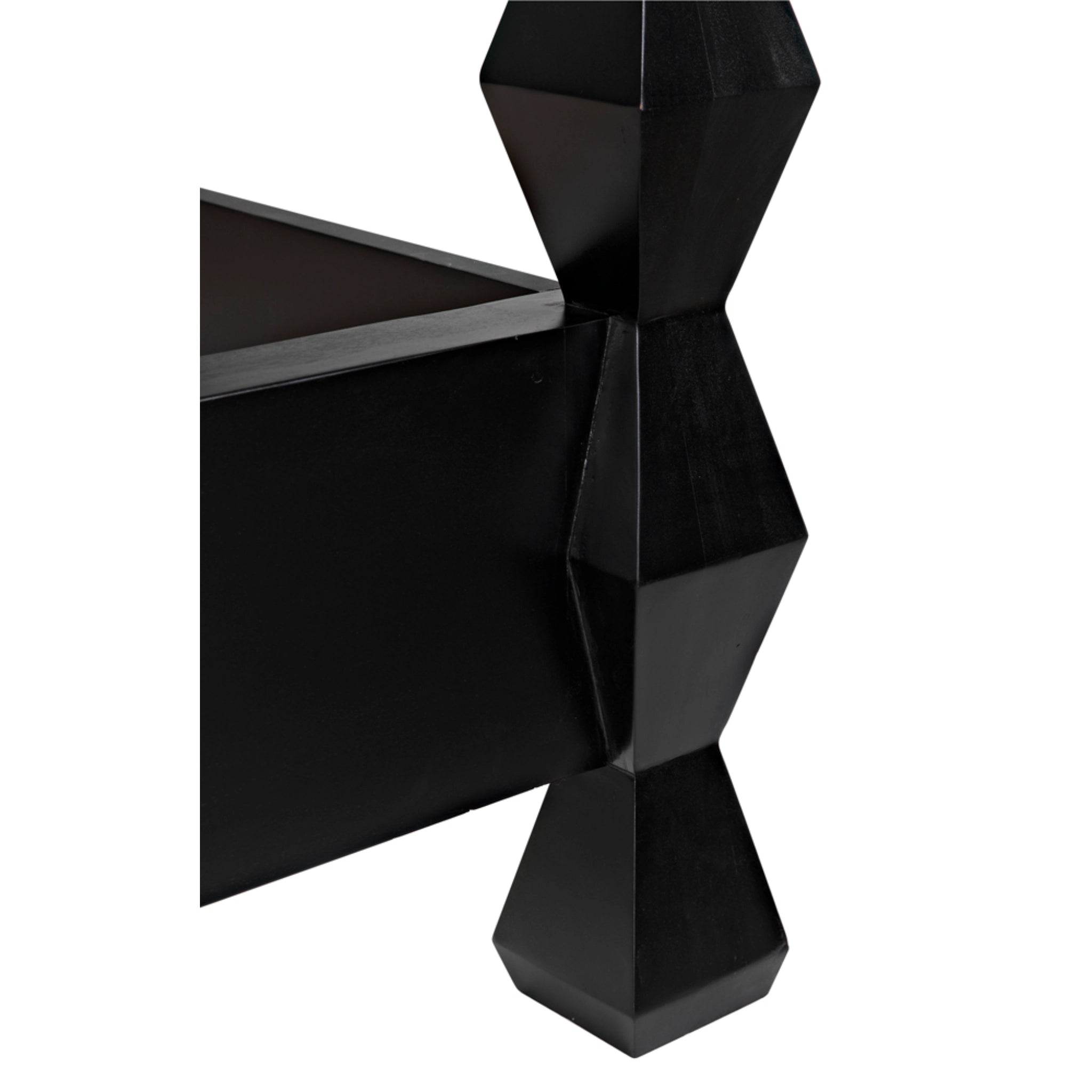 Brancusi Bed Eastern King In Hand Rubbed Black By Noir Gbed135Ekhb 9