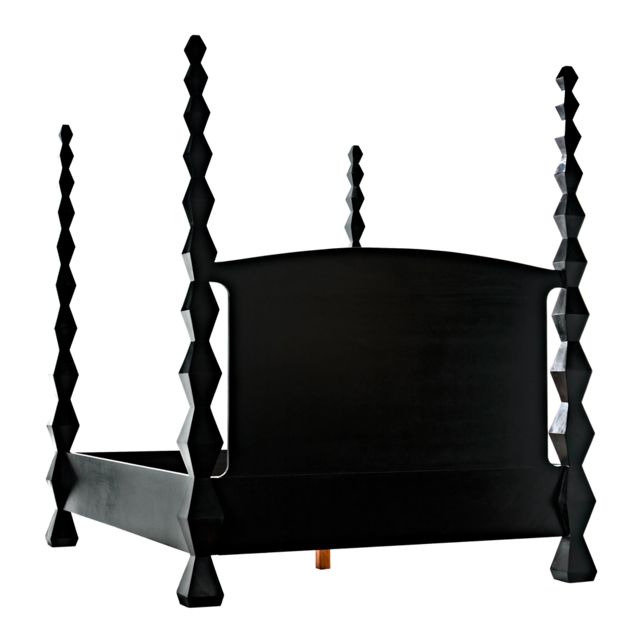 Brancusi Bed Queen In Hand Rubbed Black By Noir Gbed135Qhb 10