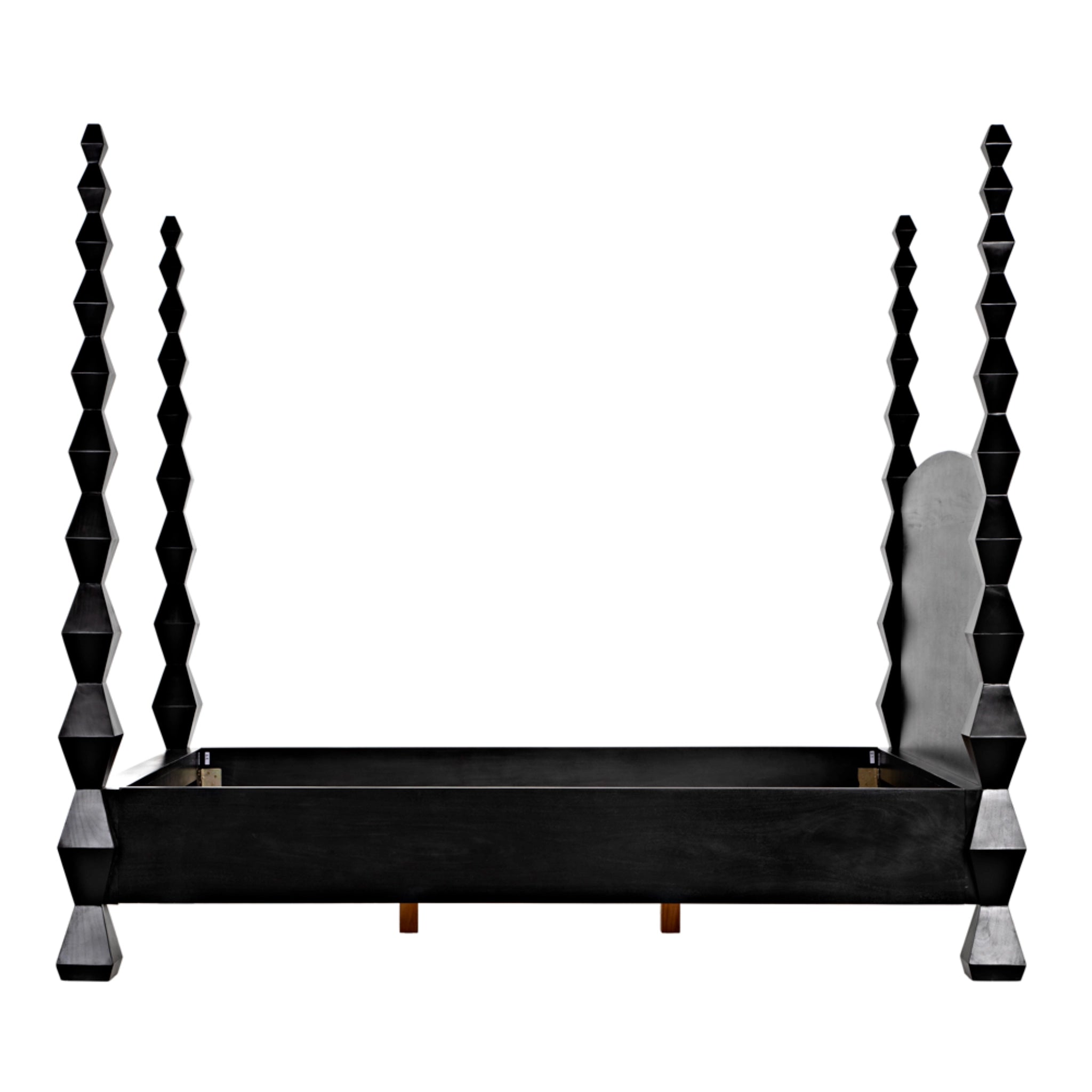 Brancusi Bed Queen In Hand Rubbed Black By Noir Gbed135Qhb 11