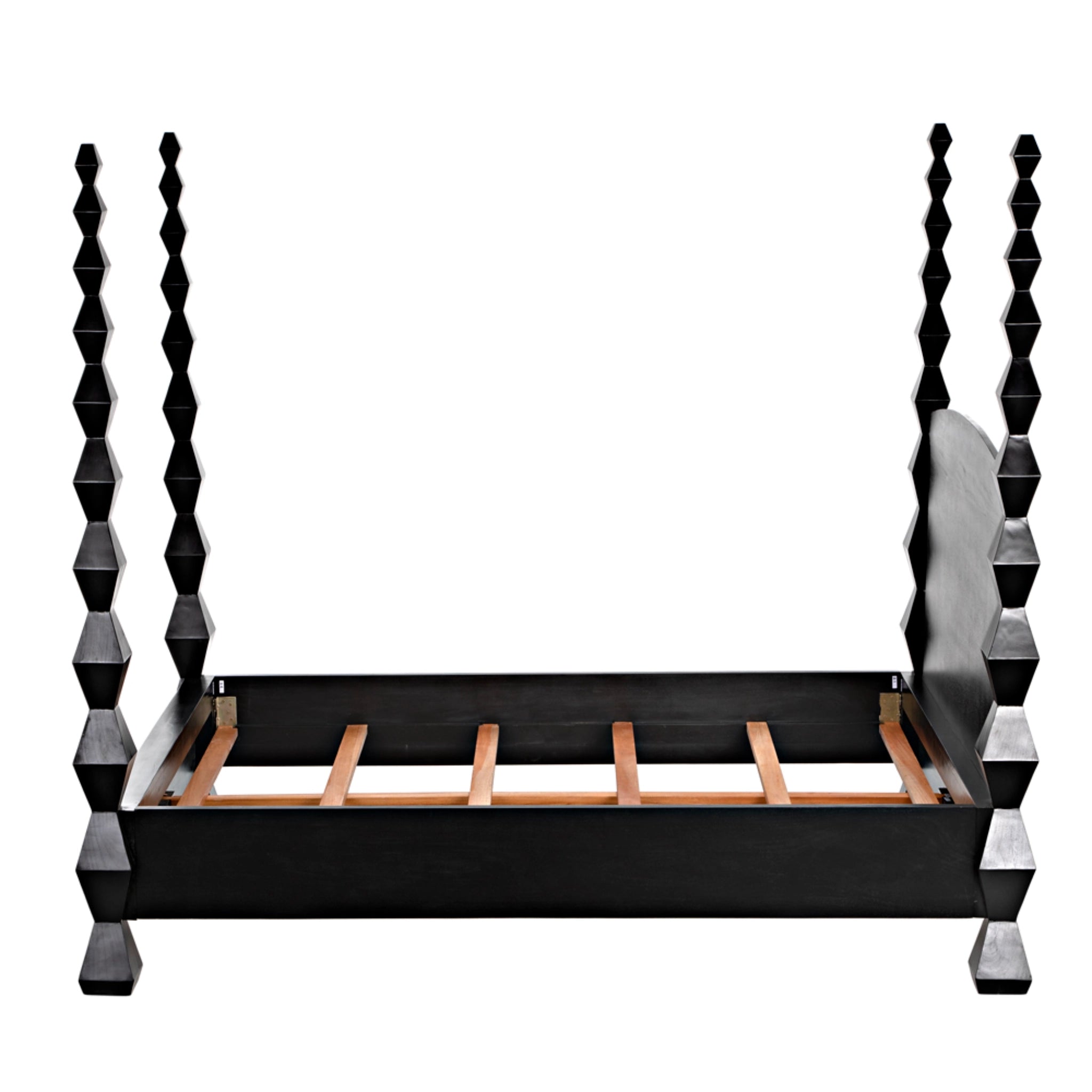 Brancusi Bed Queen In Hand Rubbed Black By Noir Gbed135Qhb 12