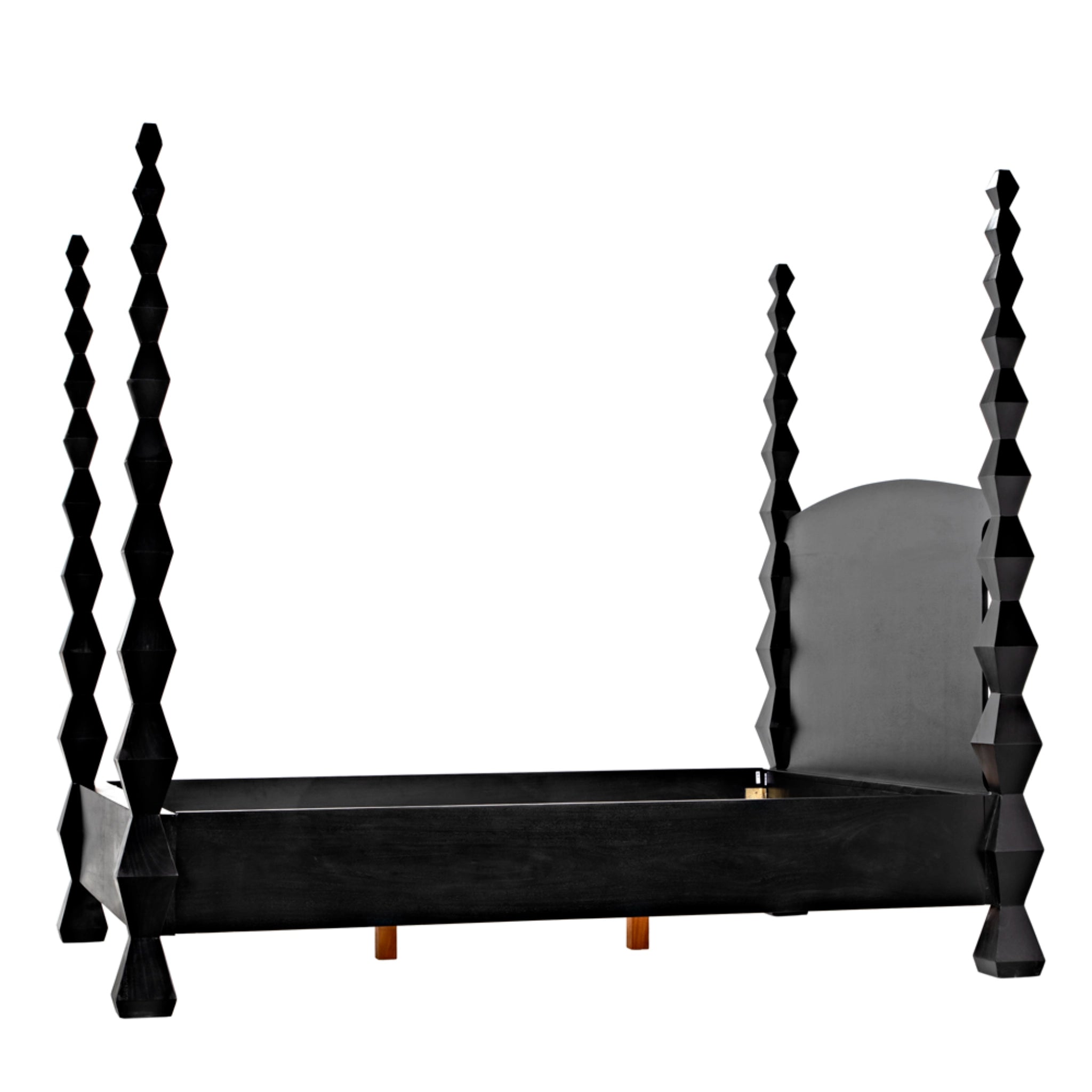 Brancusi Bed Queen In Hand Rubbed Black By Noir Gbed135Qhb 13
