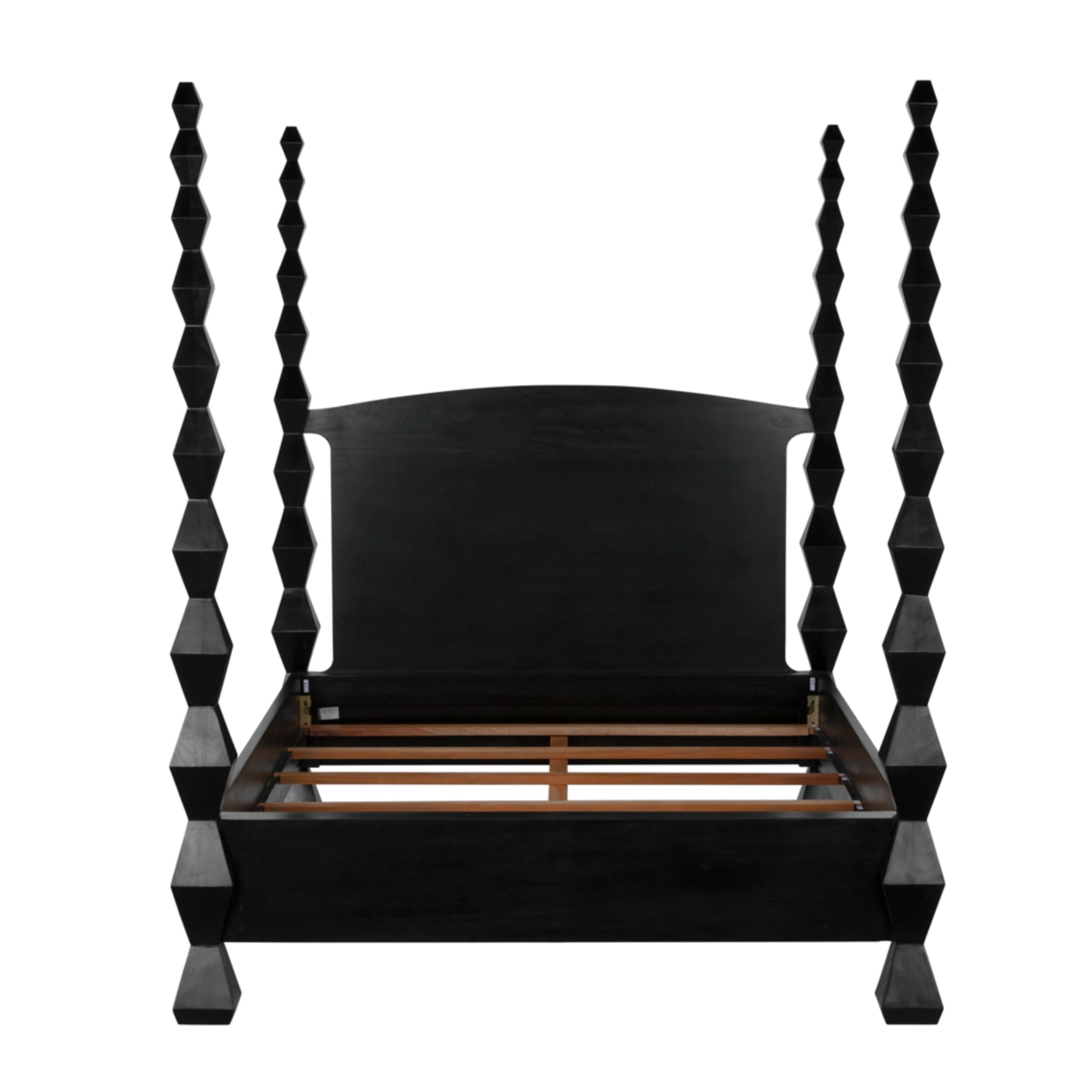 Brancusi Bed Queen In Hand Rubbed Black By Noir Gbed135Qhb 14