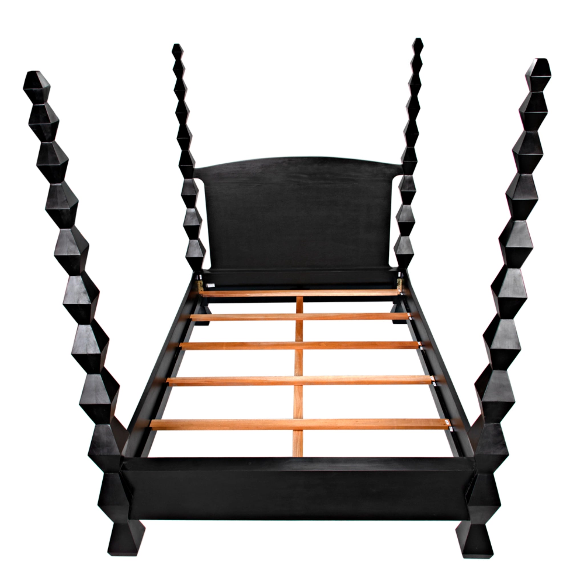 Brancusi Bed Queen In Hand Rubbed Black By Noir Gbed135Qhb 18