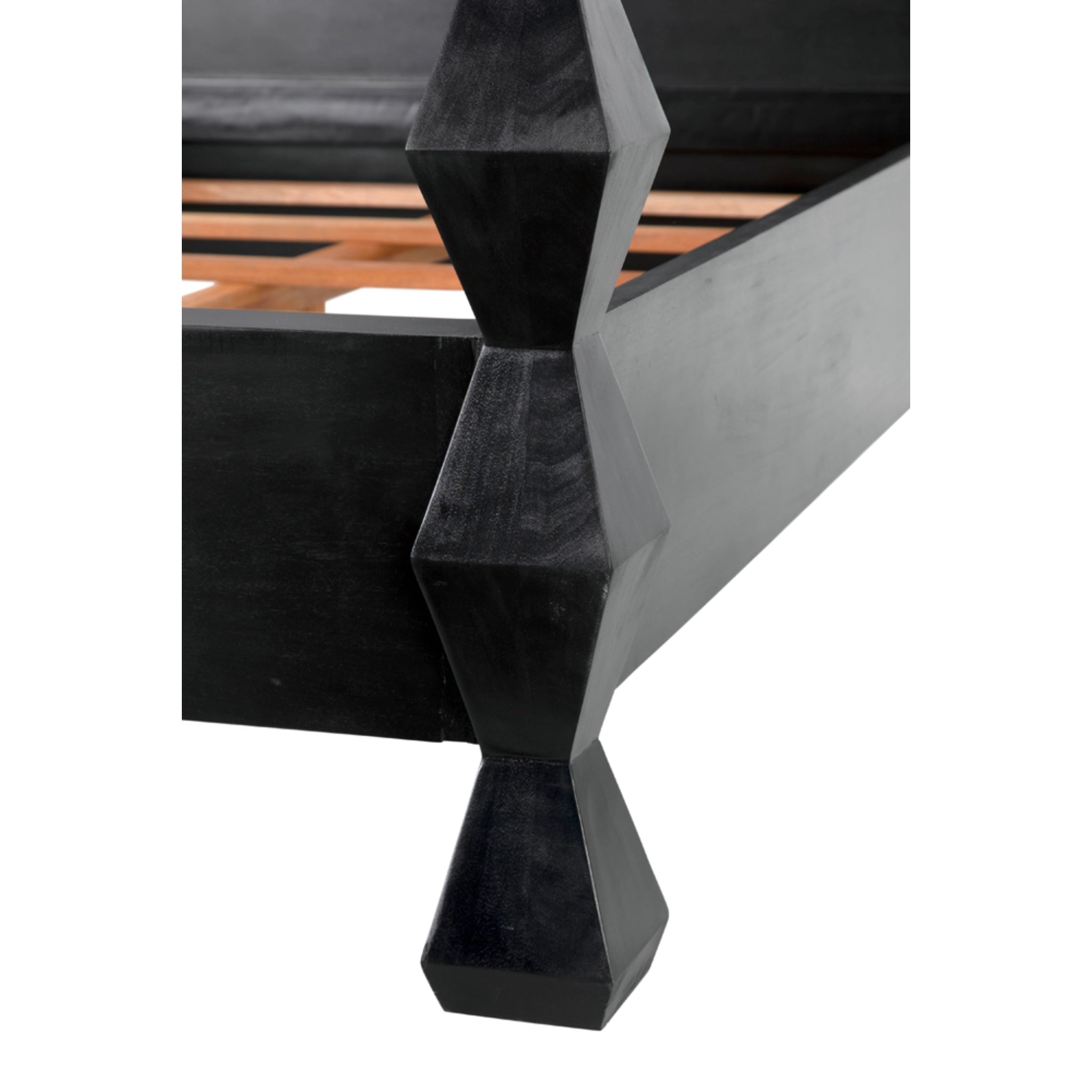 Brancusi Bed Queen In Hand Rubbed Black By Noir Gbed135Qhb 23