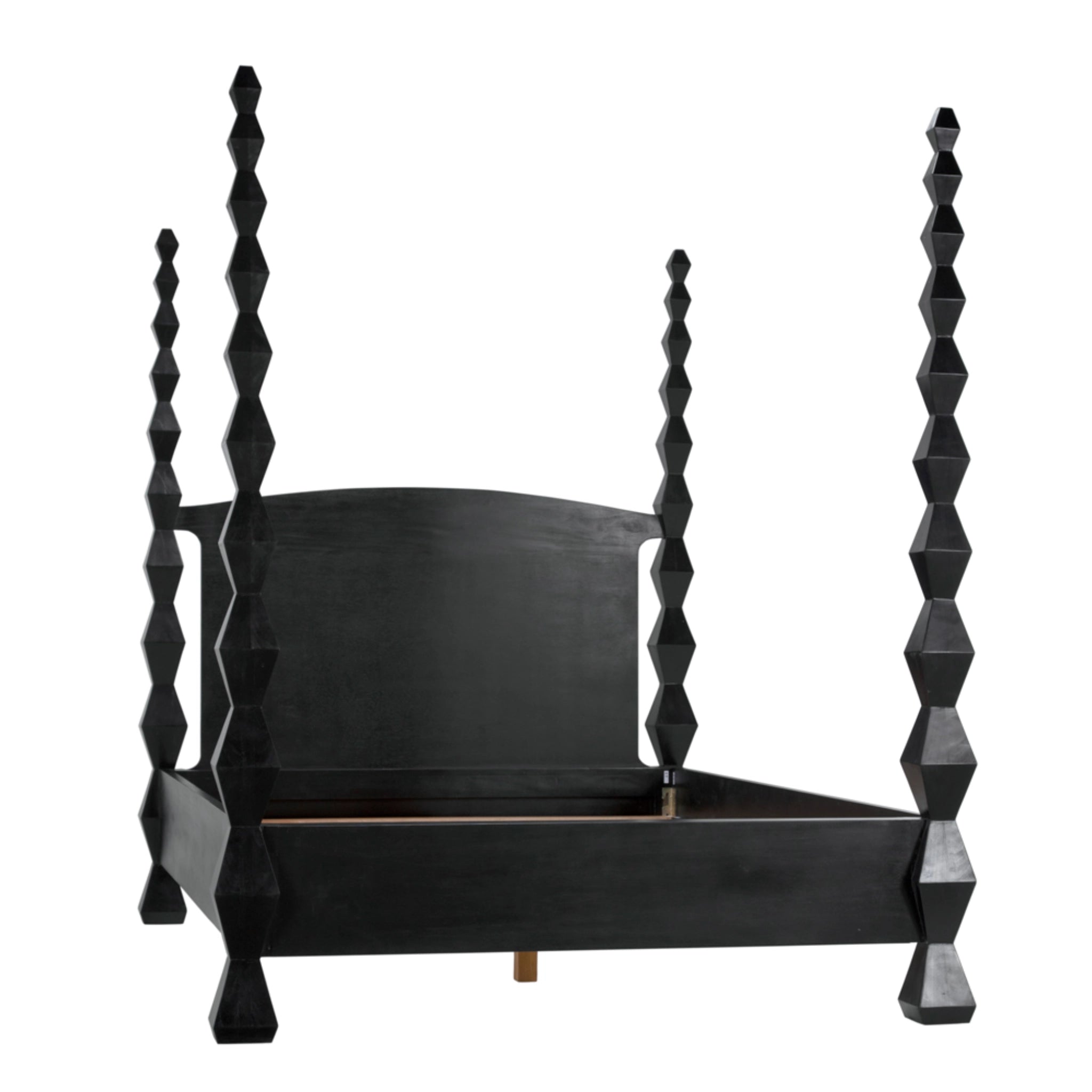 Brancusi Bed Queen In Hand Rubbed Black By Noir Gbed135Qhb 25