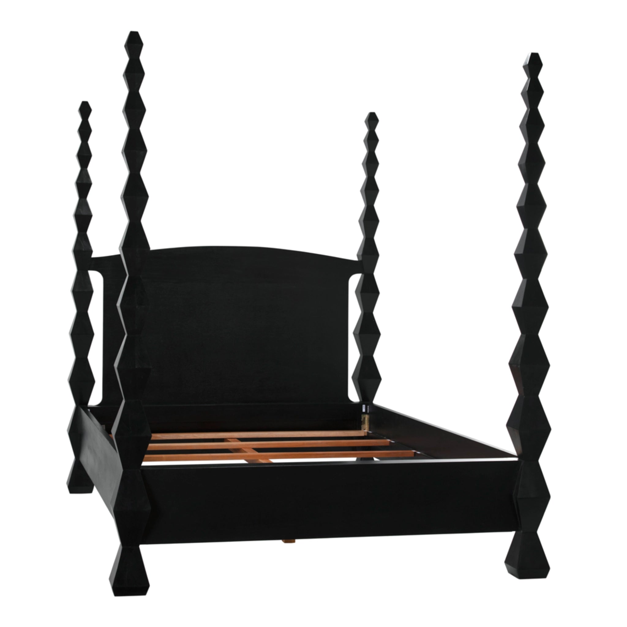 Brancusi Bed Queen In Hand Rubbed Black By Noir Gbed135Qhb 36