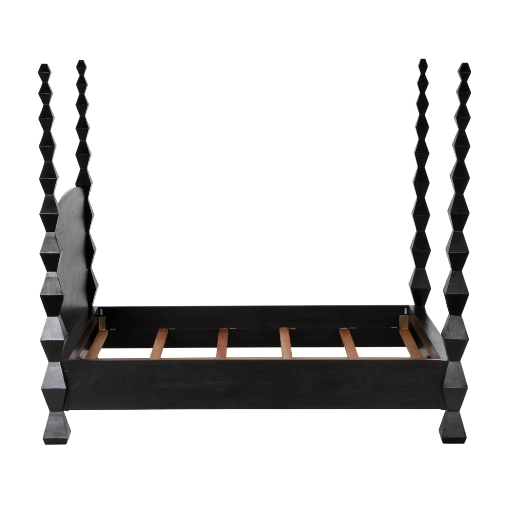 Brancusi Bed Queen In Hand Rubbed Black By Noir Gbed135Qhb 4