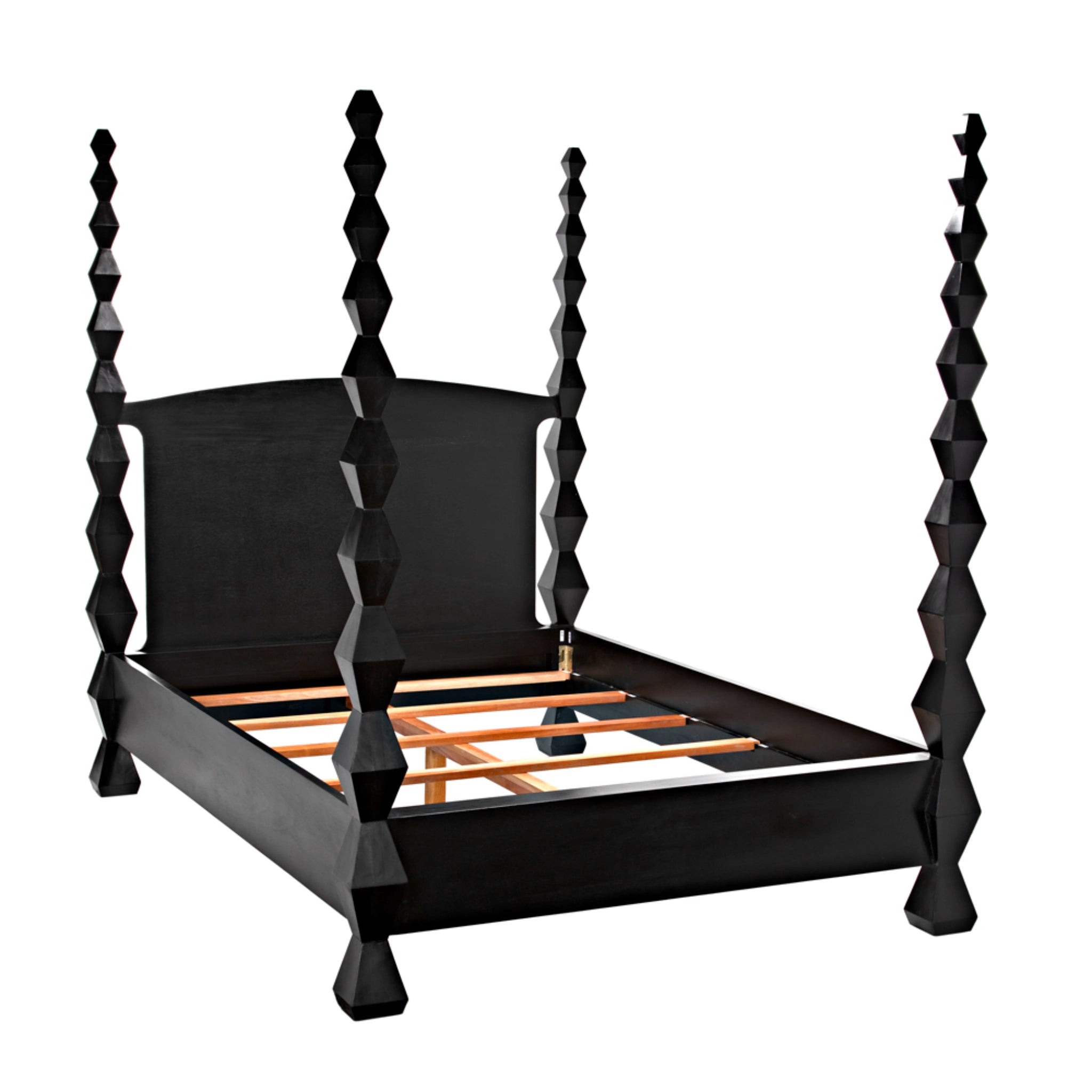 Brancusi Bed Queen In Hand Rubbed Black By Noir Gbed135Qhb 43
