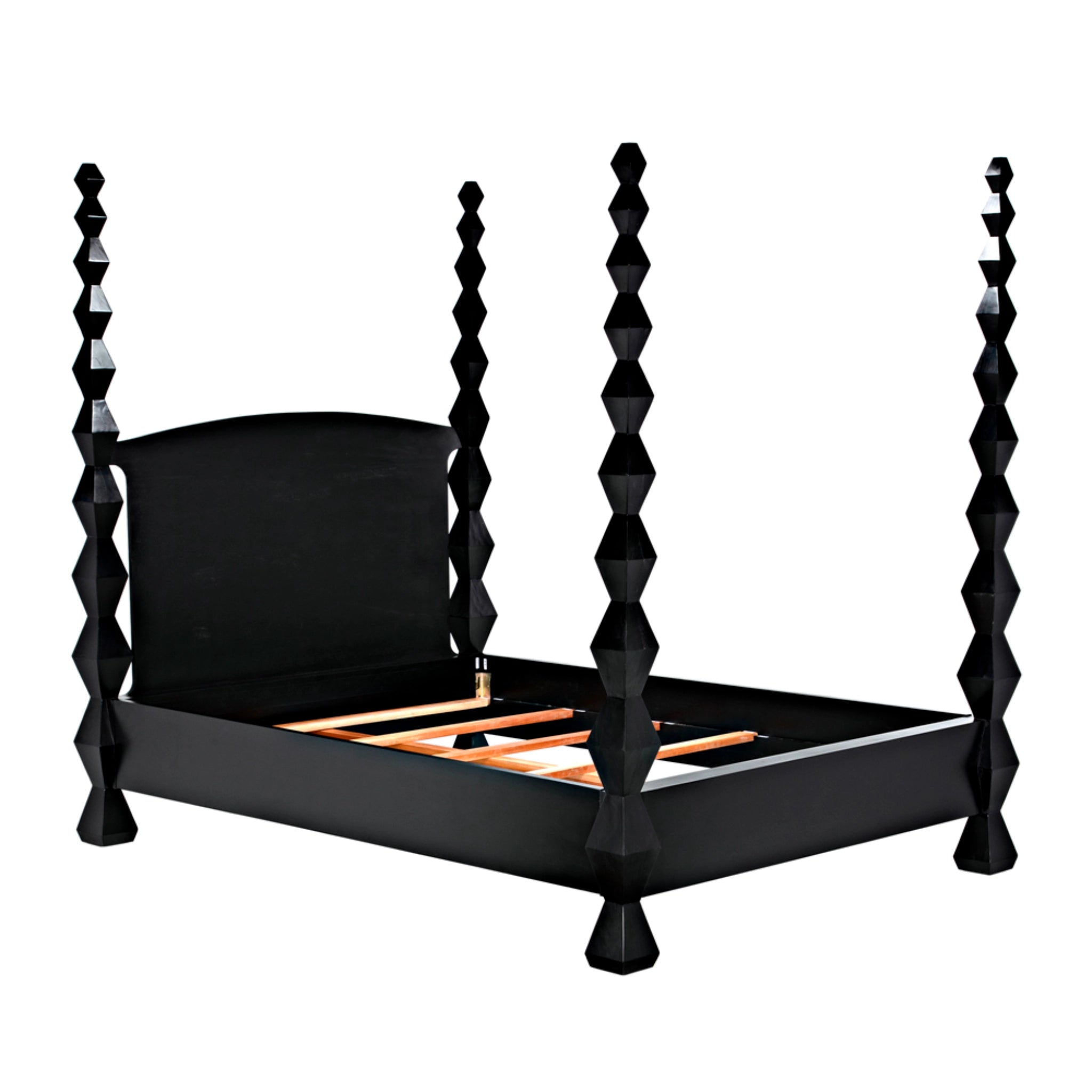 Brancusi Bed Queen In Hand Rubbed Black By Noir Gbed135Qhb 44