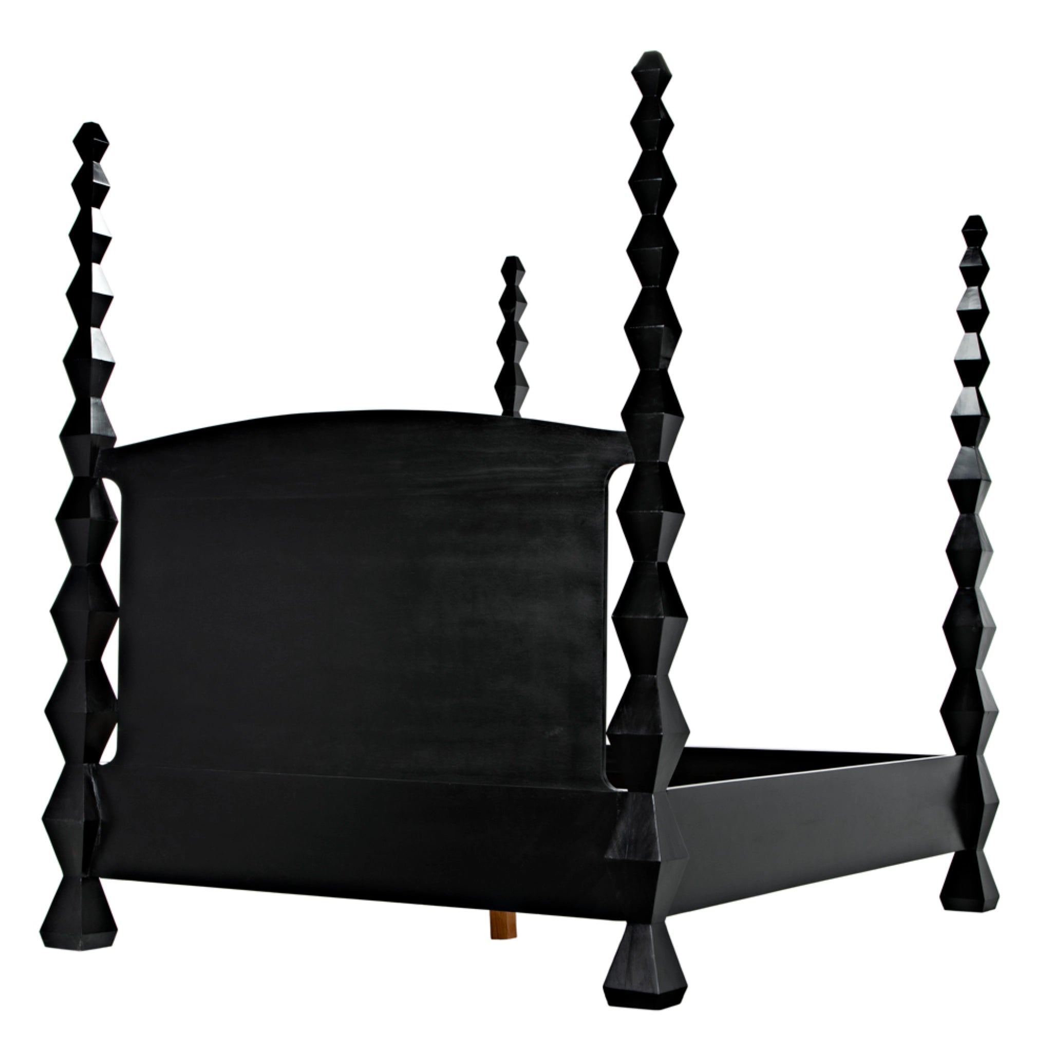 Brancusi Bed Queen In Hand Rubbed Black By Noir Gbed135Qhb 7