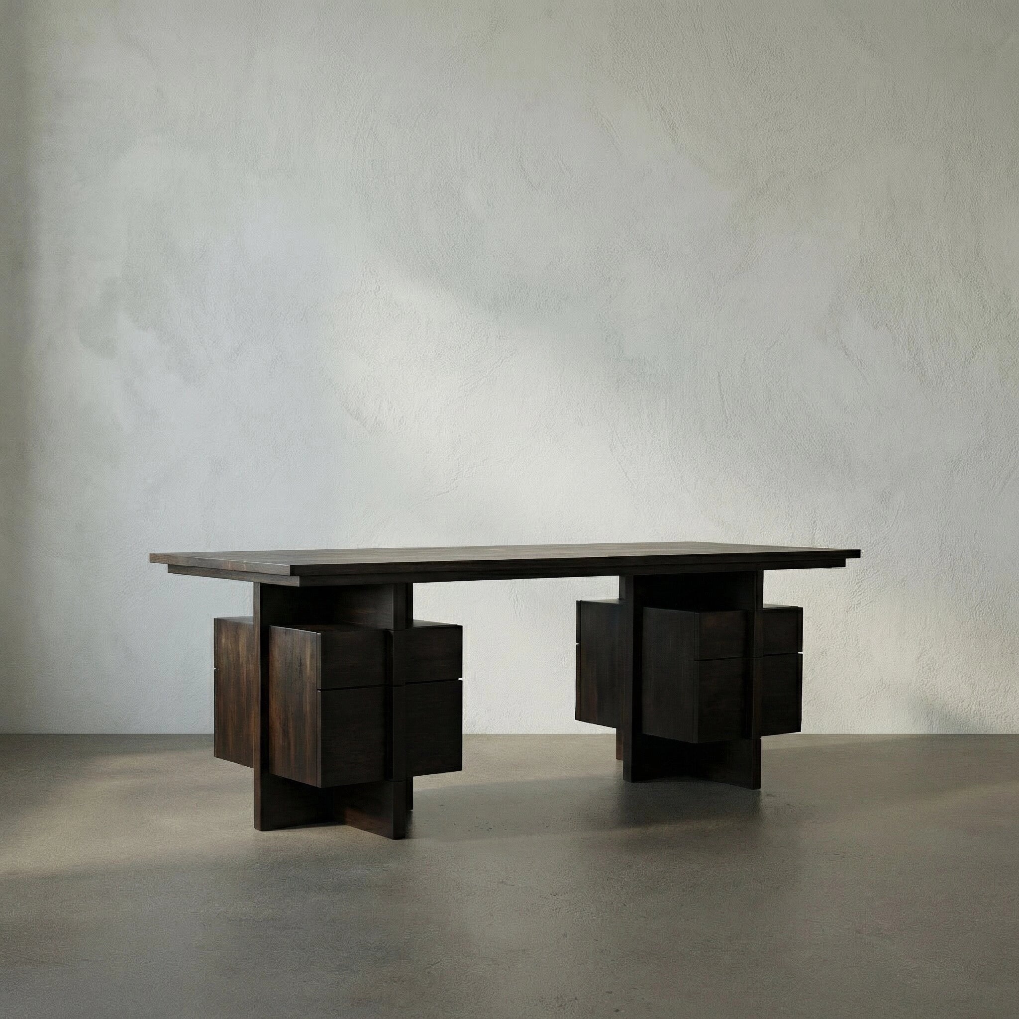 Bridge Desk In Ebony Walnut By Noir Gdes180Eb 13