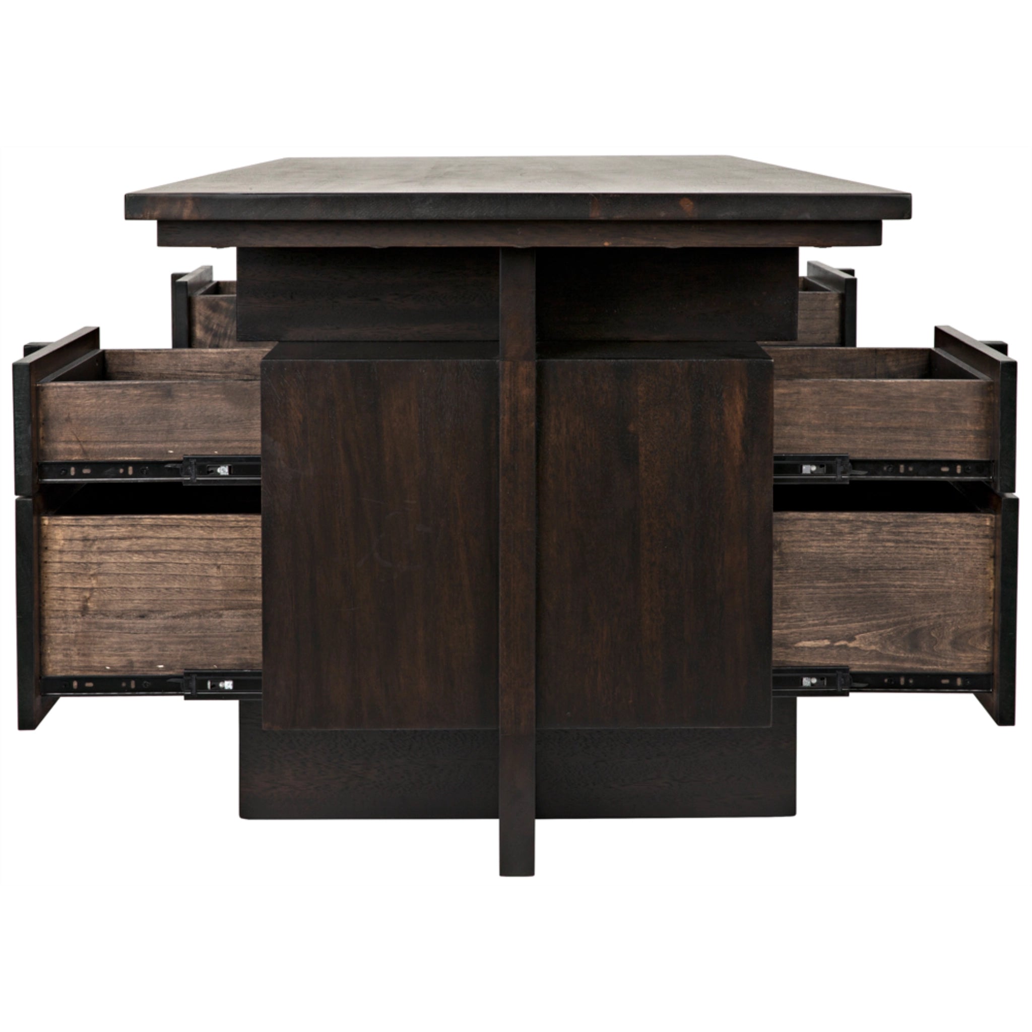 Bridge Desk In Ebony Walnut By Noir Gdes180Eb 11