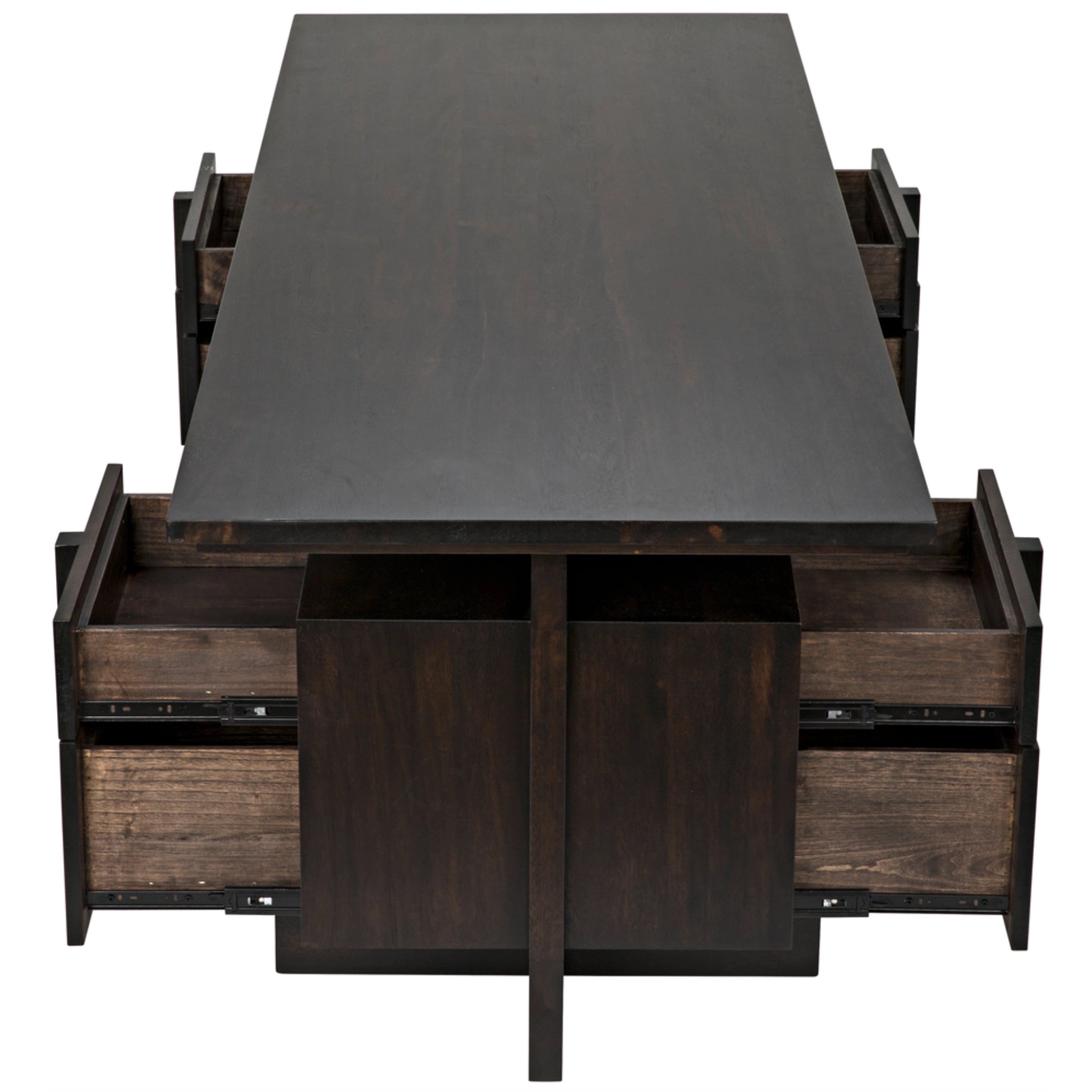 Bridge Desk In Ebony Walnut By Noir Gdes180Eb 12