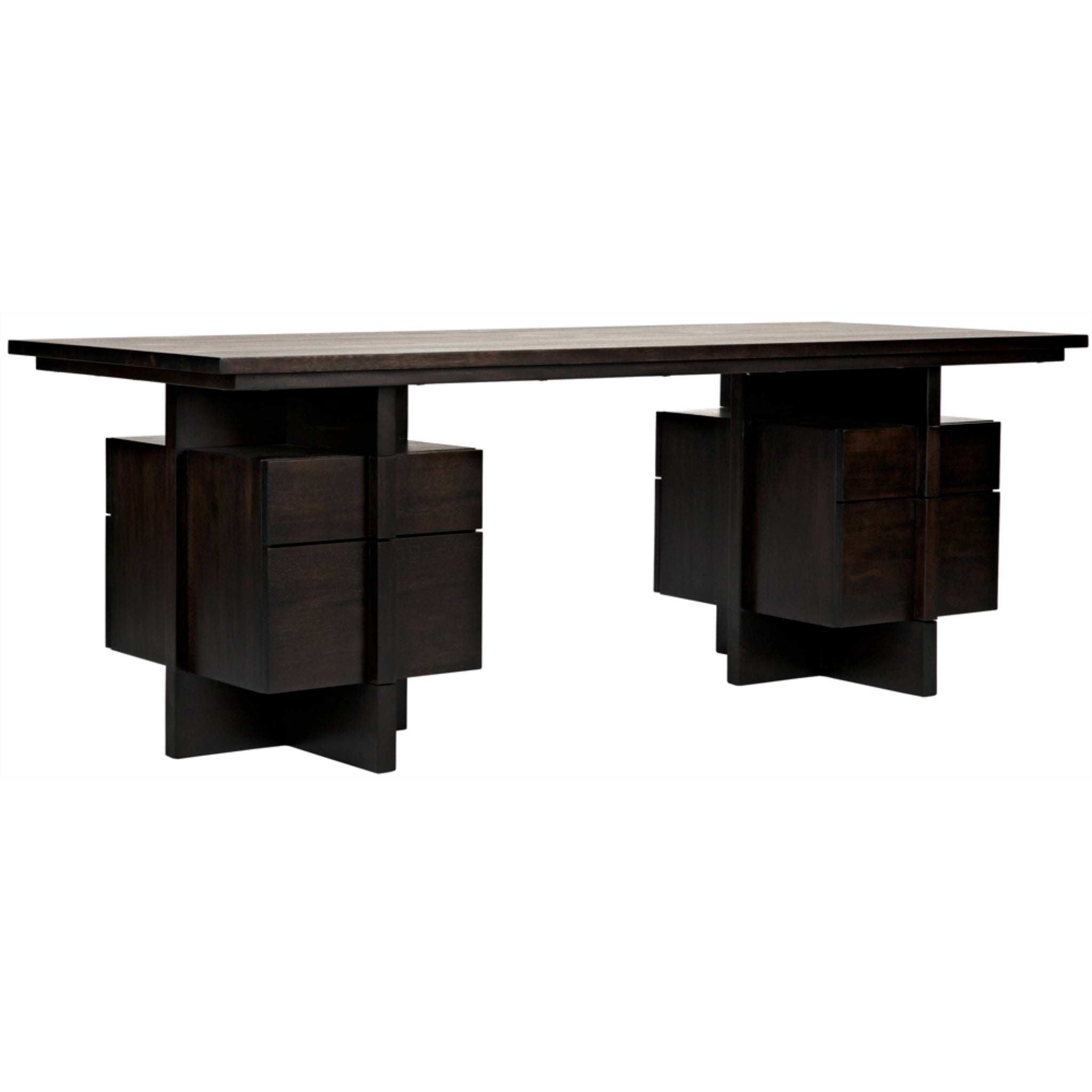 Bridge Desk In Ebony Walnut By Noir Gdes180Eb 1