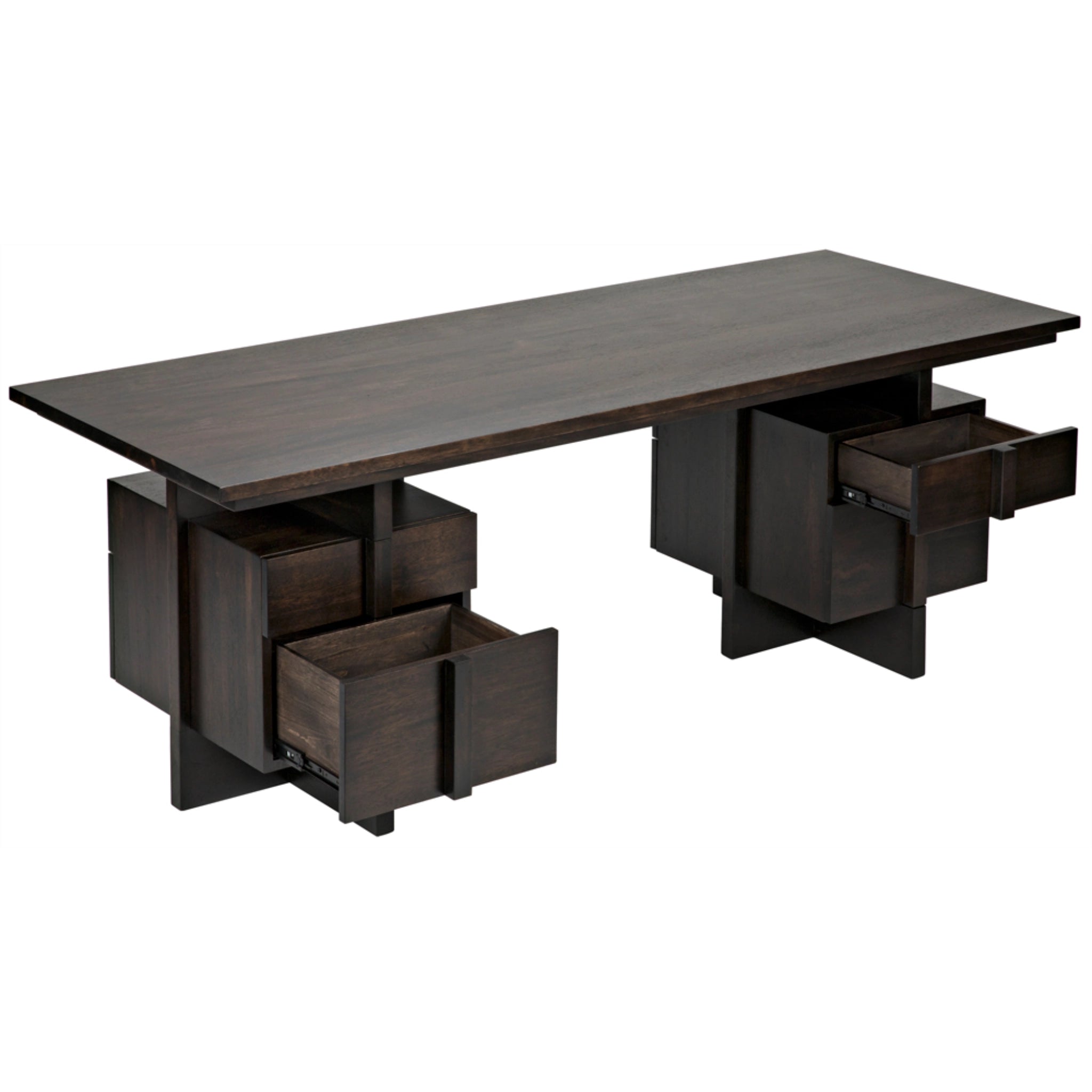 Bridge Desk In Ebony Walnut By Noir Gdes180Eb 7