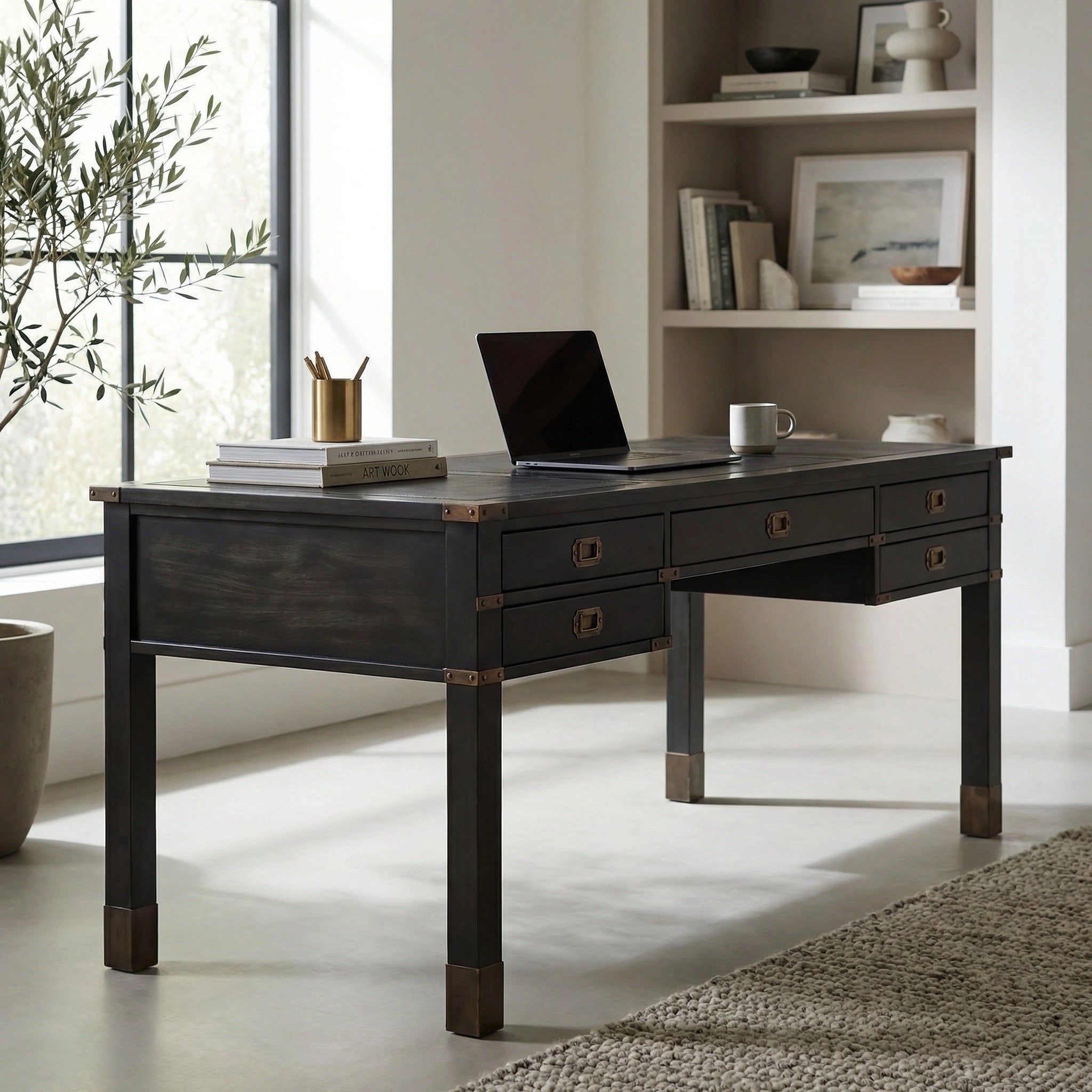 Campaign Partner Desk In Pale By Noir Gdes211P 1