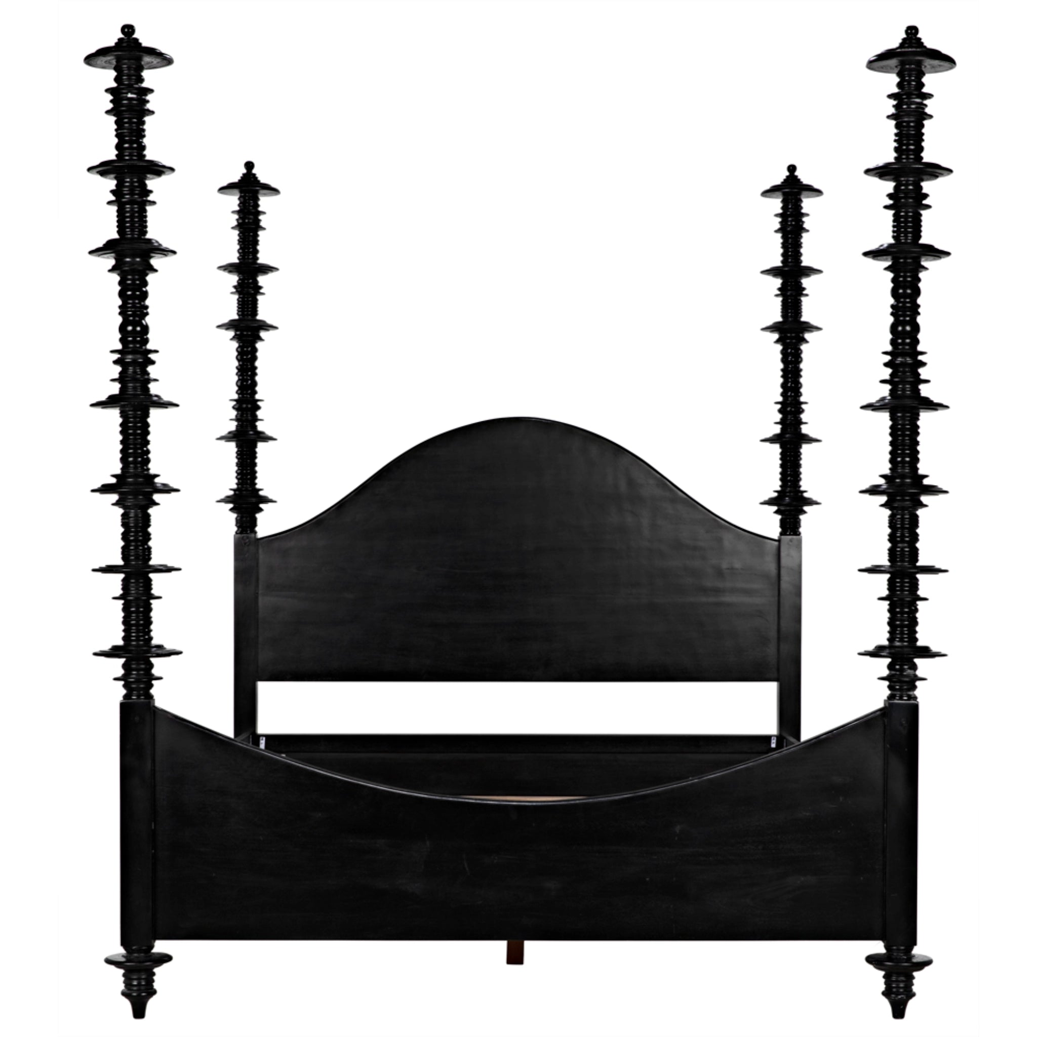 Ferret Bed Queen In Hand Rubbed Black By Noir Gbed109Qhb 1