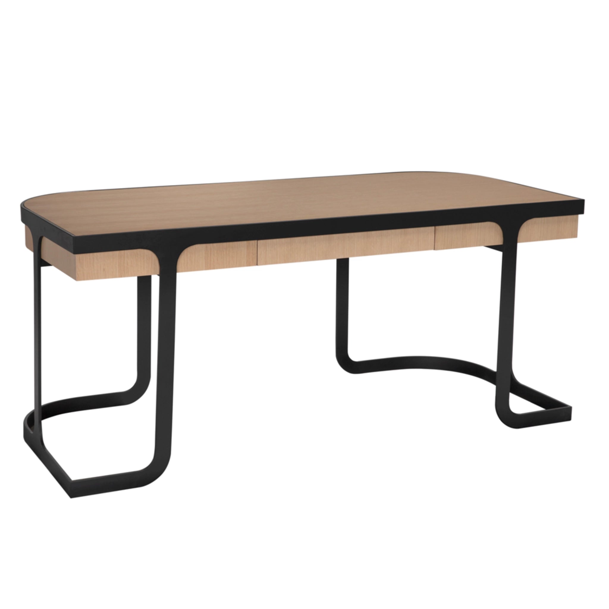 Hamilton Desk In Natural Matte Black By Noir Gdes207Wo 2