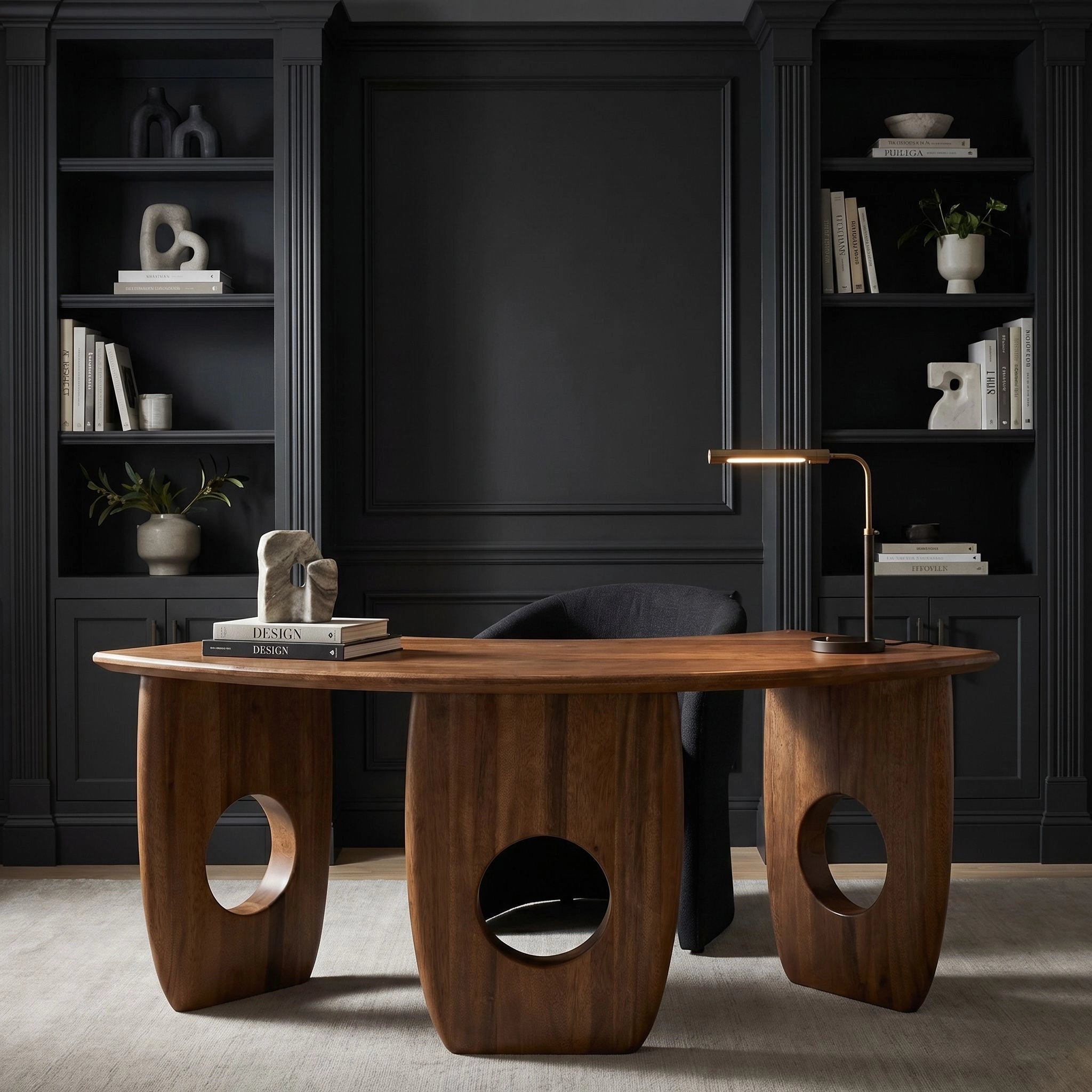 Lobster Desk In Dark Walnut By Noir Gdes199Dw 2