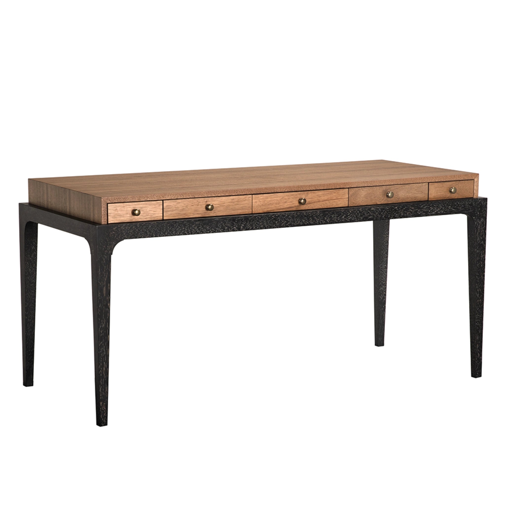 Memphis Desk In Dark Walnut And Black Walnut By Noir Gdes208Dw 1