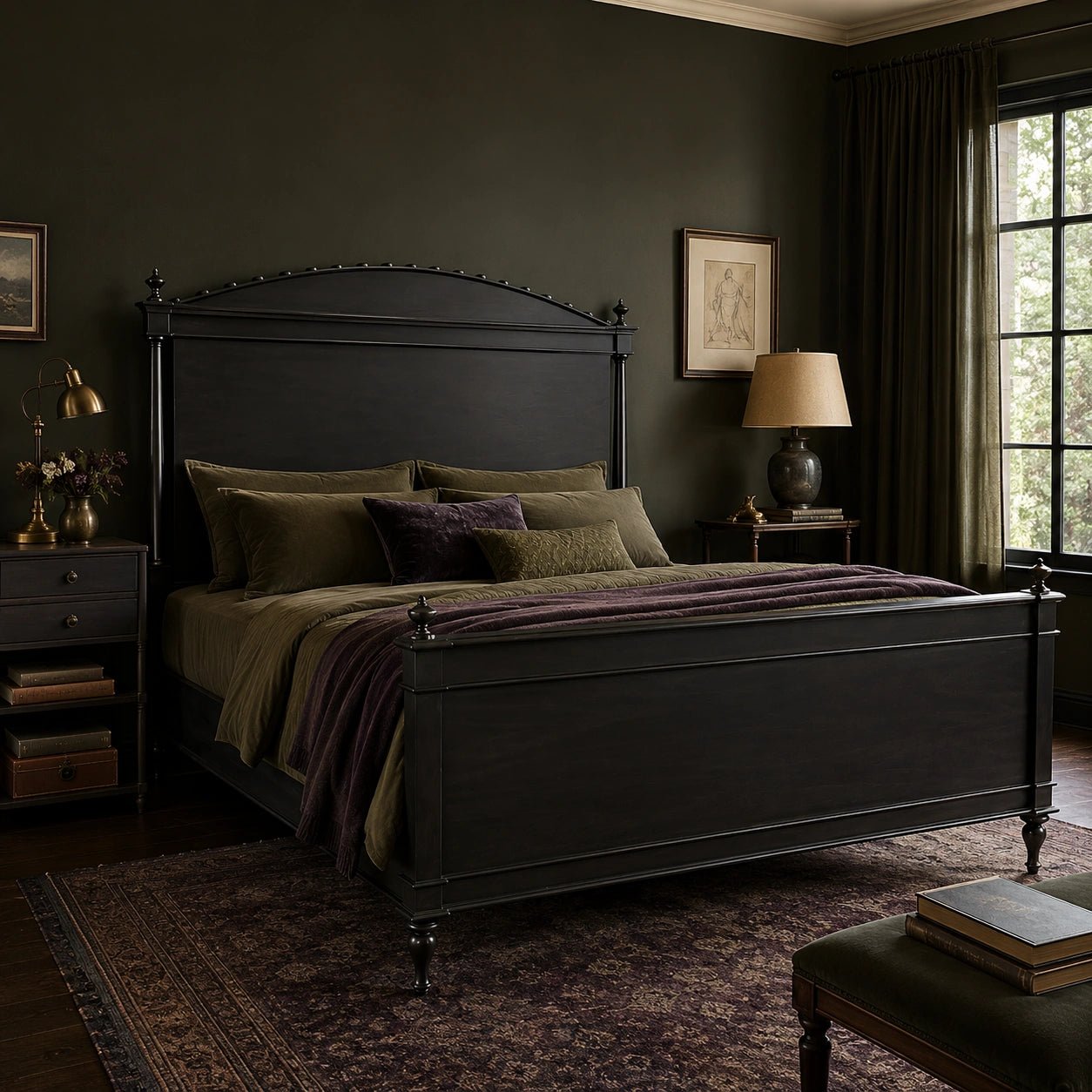 Owen Bed Eastern King in Pale by Noir (GBED123EKP) - AURA Modern Home