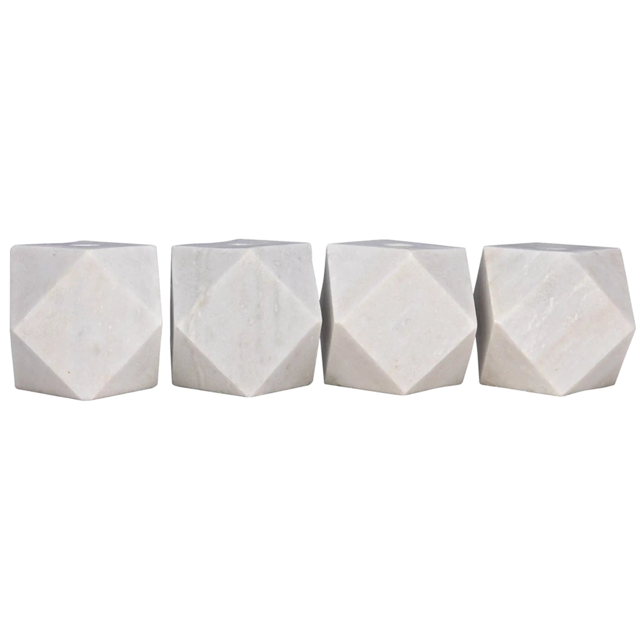 Polyhedron Decorative Candle Holder Set Of 4 In Waxed By Noir Yt0717 7Wh 1