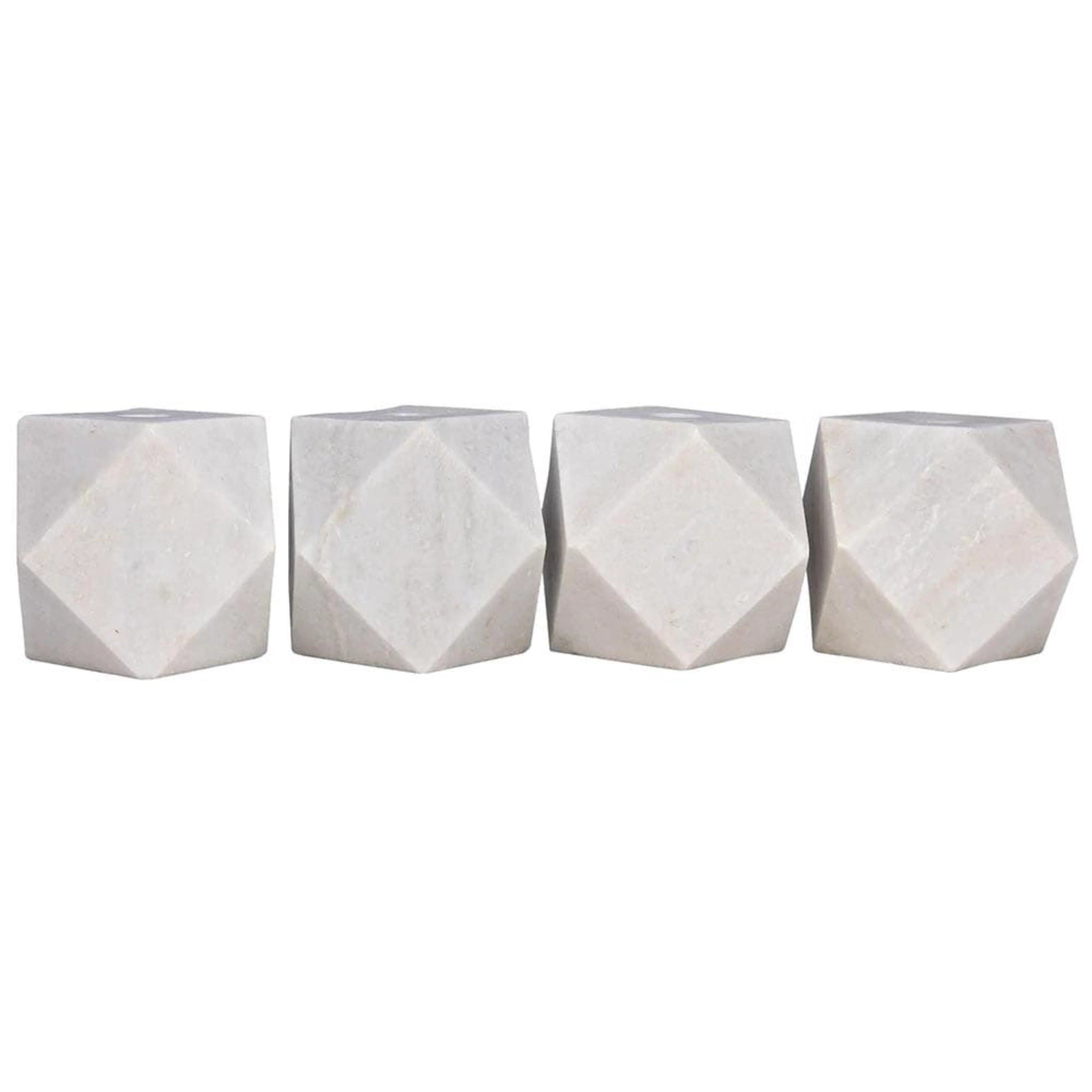 Polyhedron Decorative Candle Holder Set Of 4 In Waxed By Noir Yt0717 7Wh 3