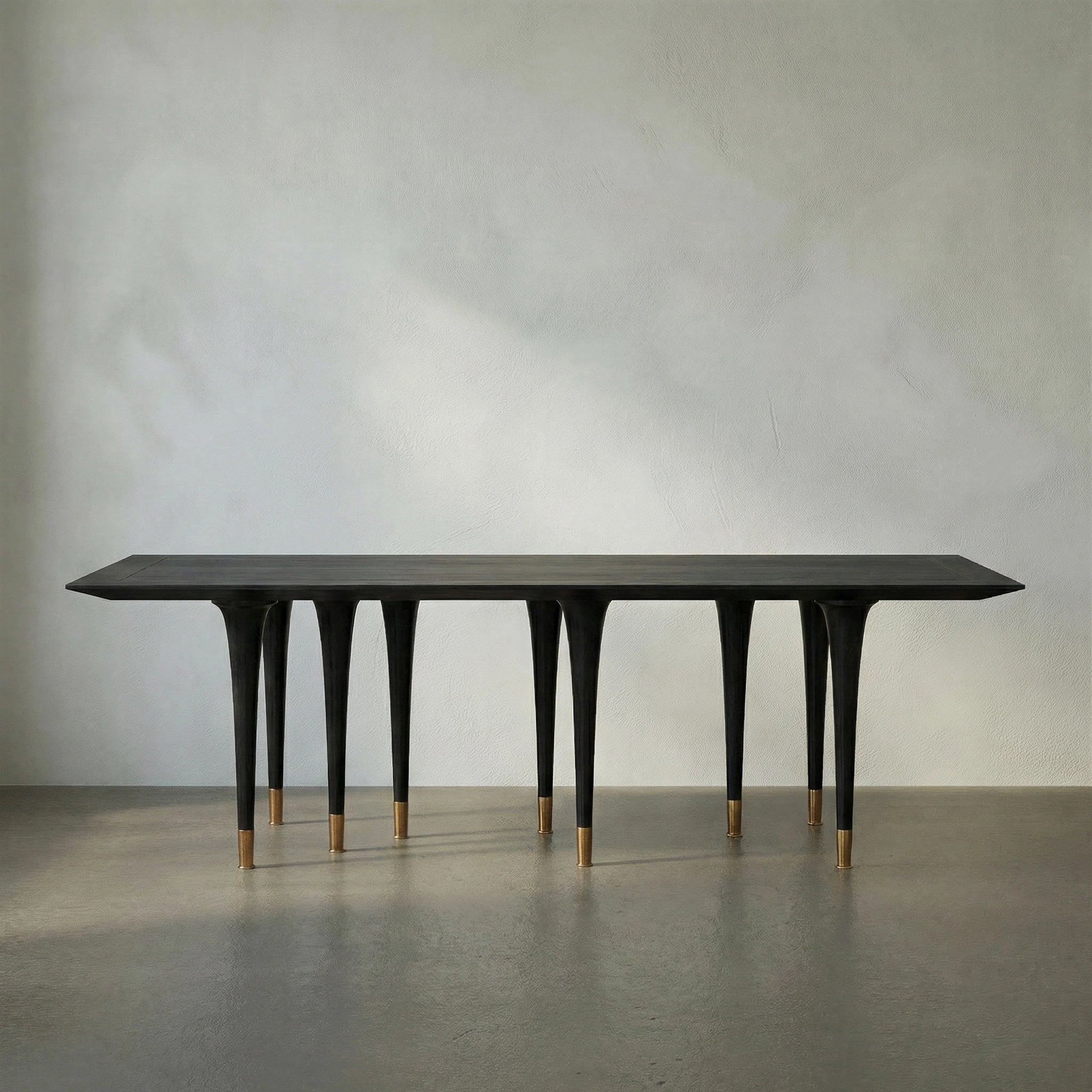 Romeo Dining Table In Hand Rubbed Black By Noir Gtab582Hb 13