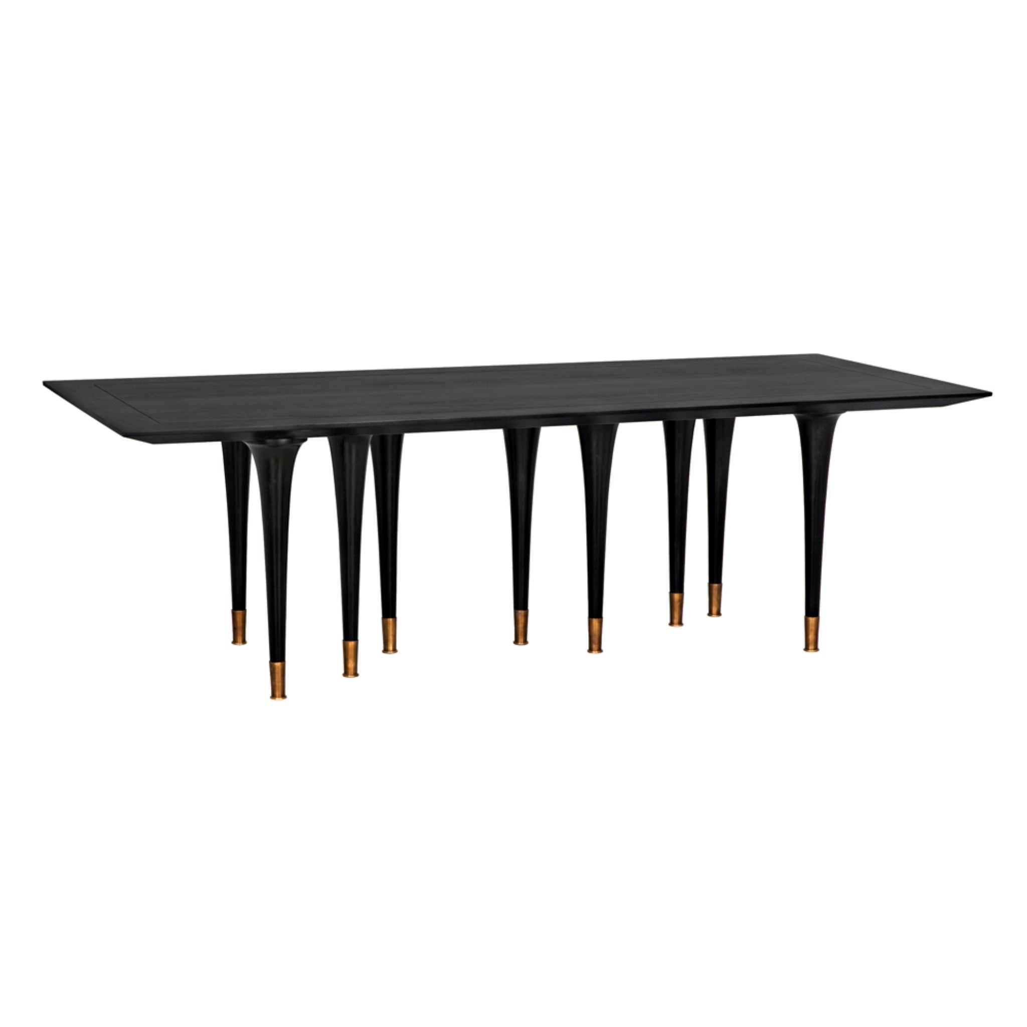 Romeo Dining Table In Hand Rubbed Black By Noir Gtab582Hb 1