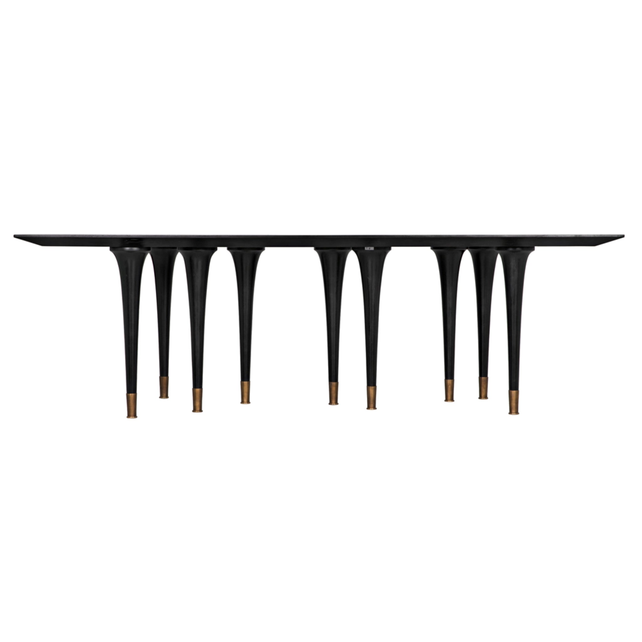 Romeo Dining Table In Hand Rubbed Black By Noir Gtab582Hb 5