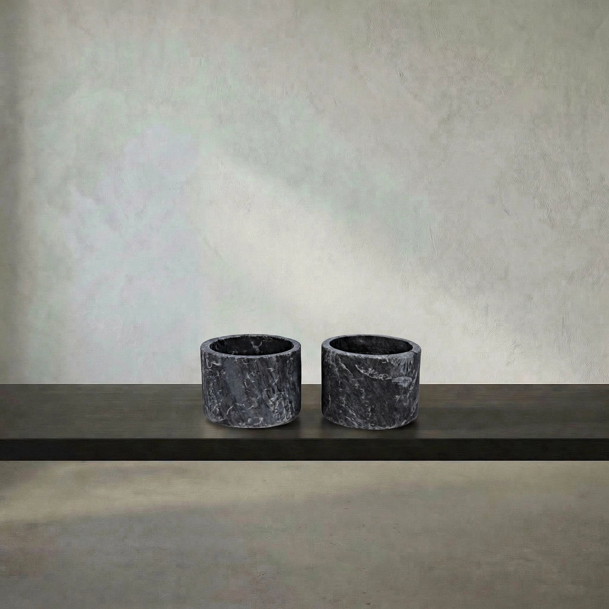 Syma Decorative Candle Holder Set Of 2 In Waxed By Noir Yt0717 6Bl 4
