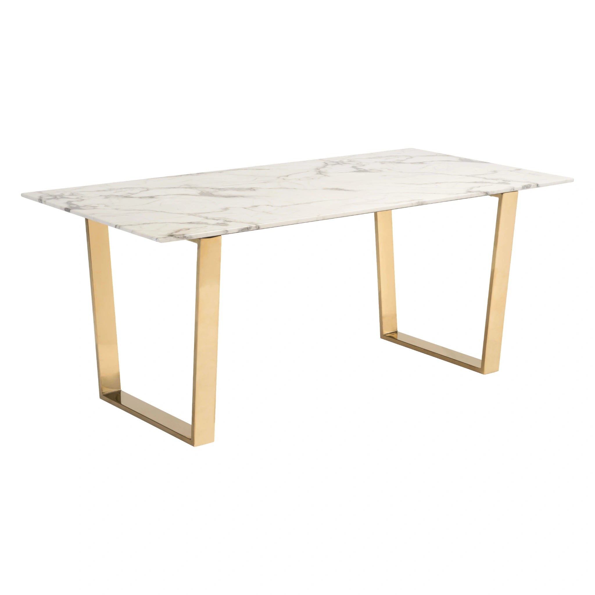 Atlas Dining Table White & Gold image