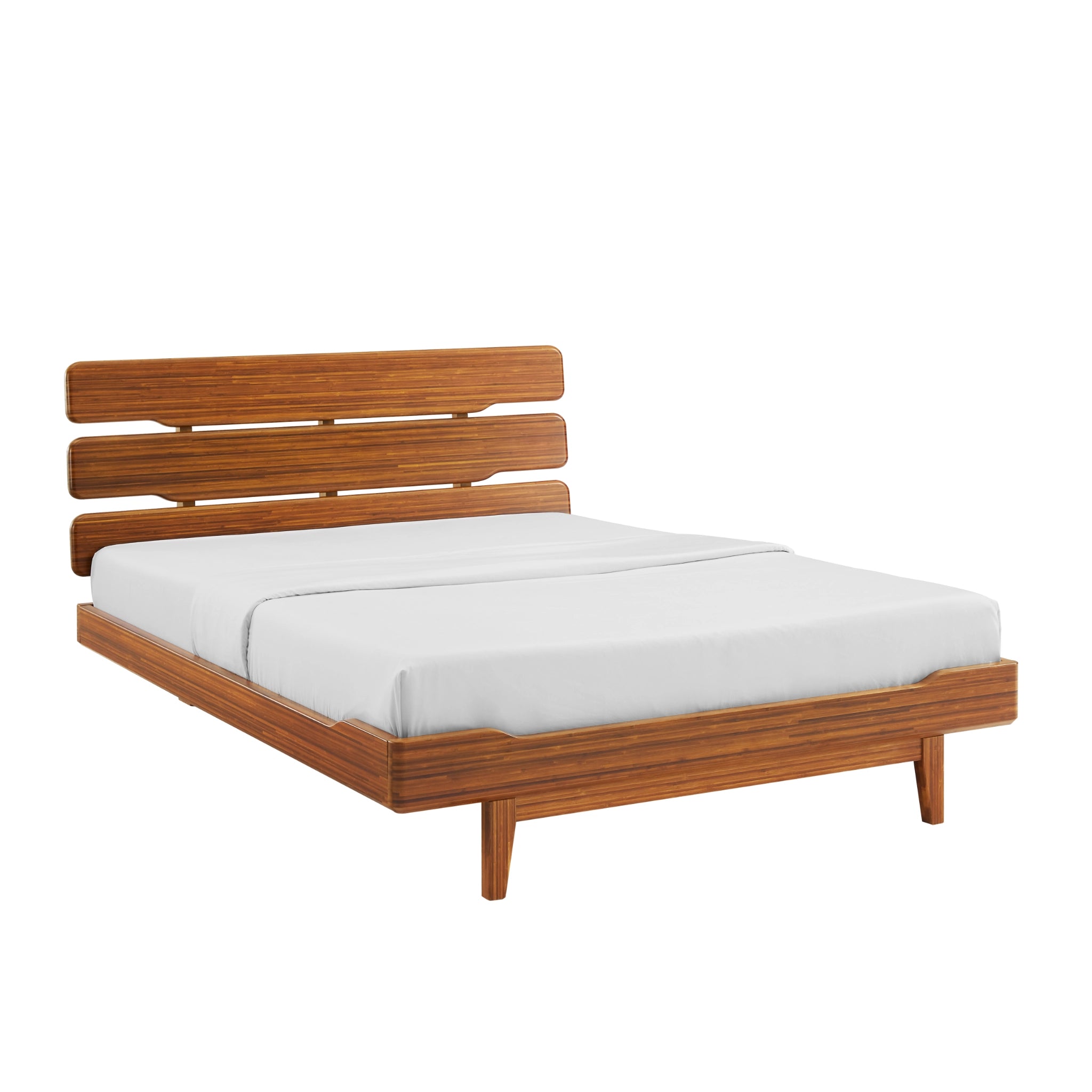 Eastern King Solid Bamboo Currant Platform Bed, Amber by Greenington image