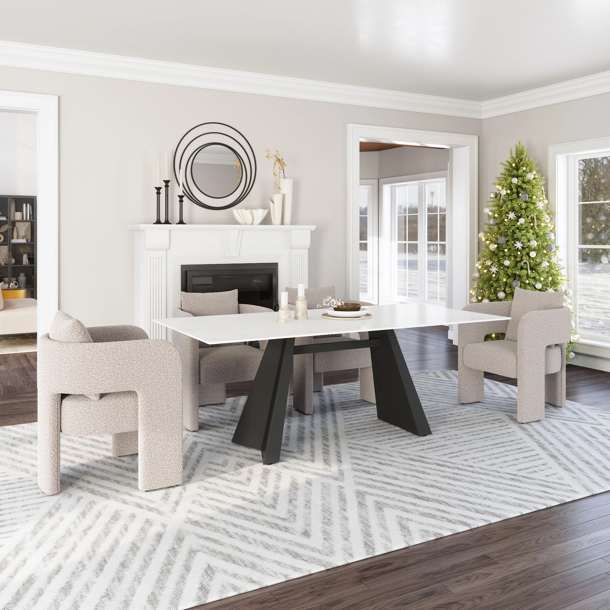 Inky Dining Table White image 6
