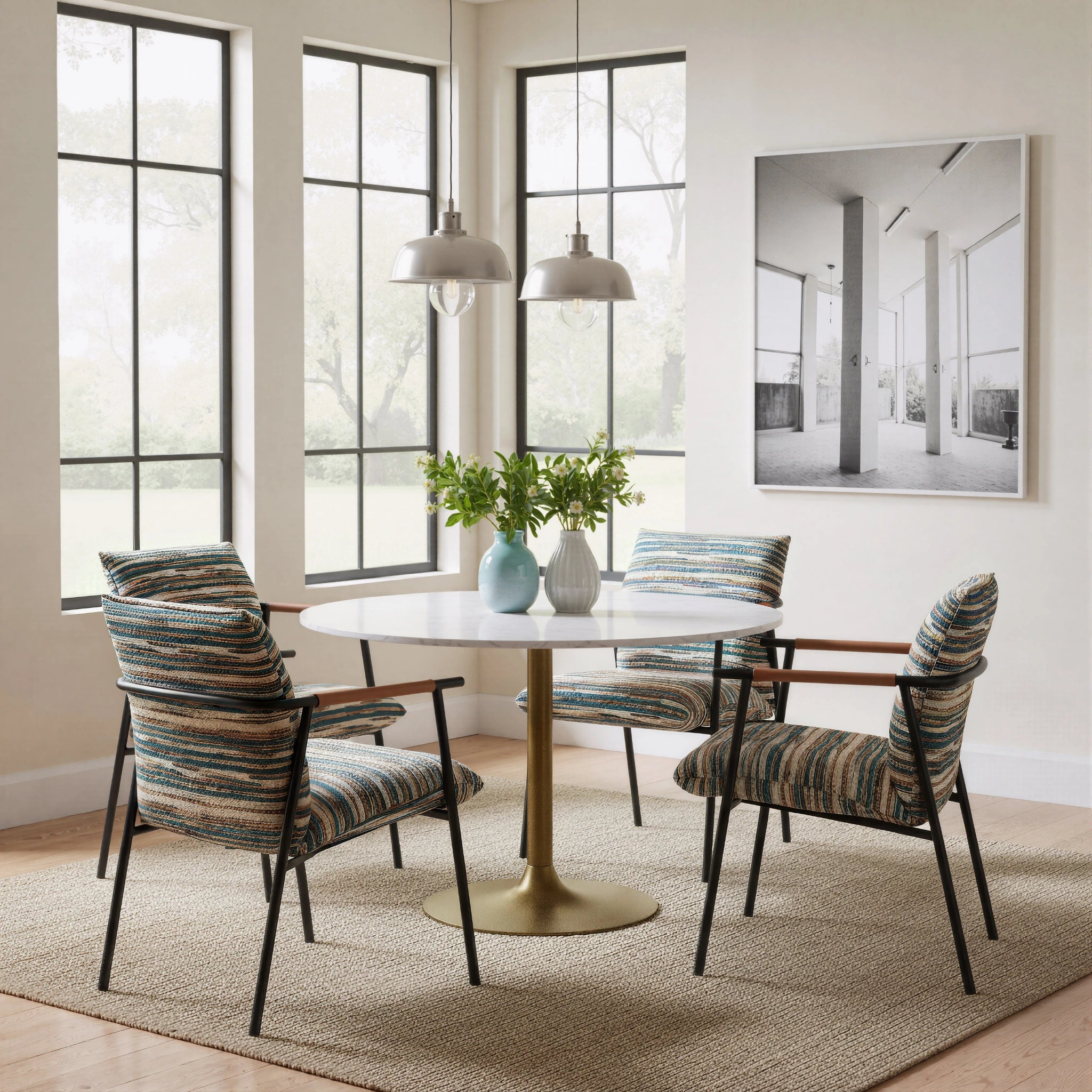 Ithaca Dining Table White & Gold image 7
