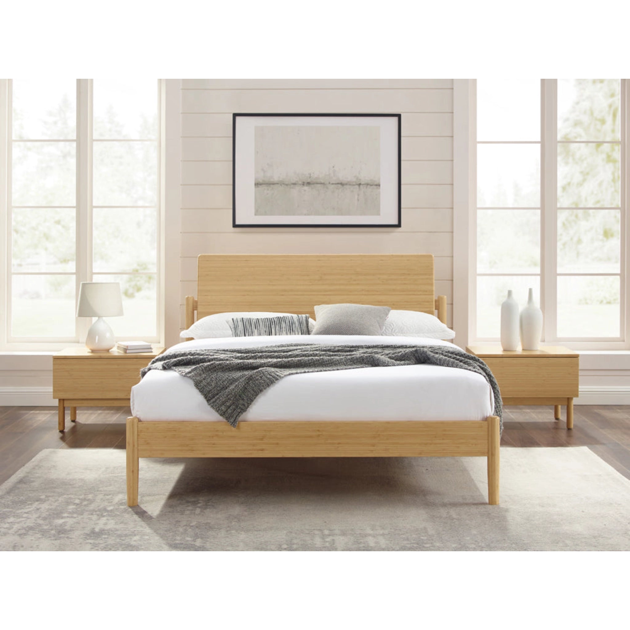 King Solid Bamboo Monterey Platform Bed, Wheat by Greenington image 1