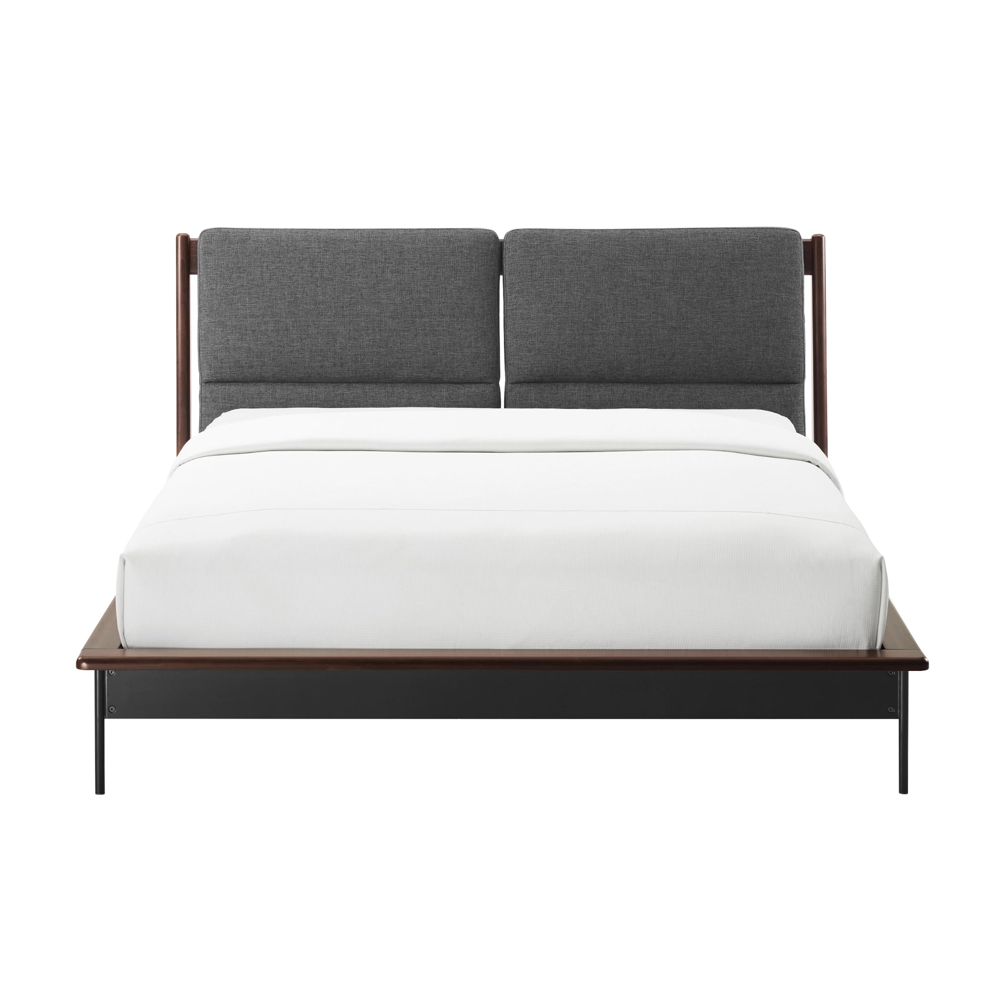 King Solid Bamboo Park Avenue Upholstered Platform Bed, Ruby by Greenington image