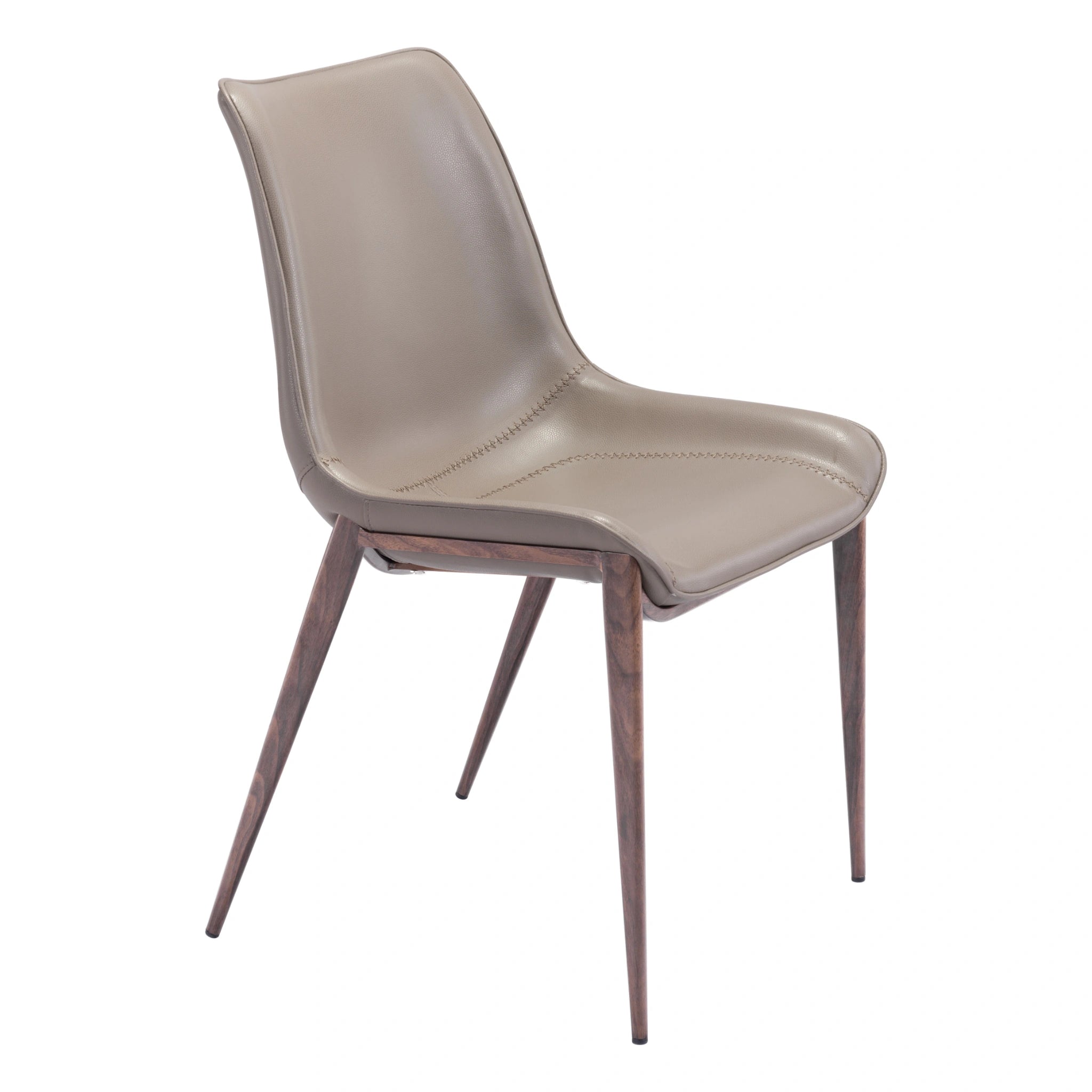 Magnus Dining Chair (Set of 2) Brown & Walnut image