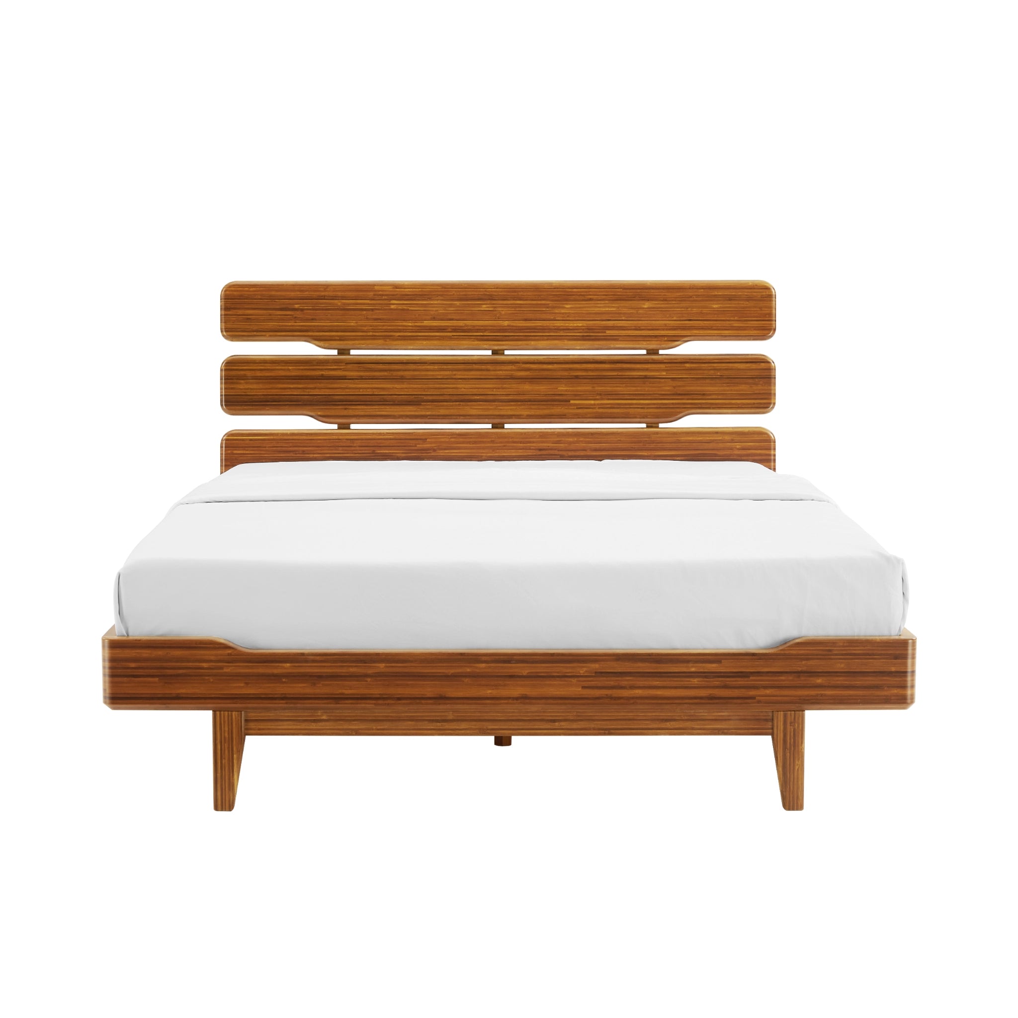 Queen Solid Bamboo Currant Platform Bed, Amber by Greenington image