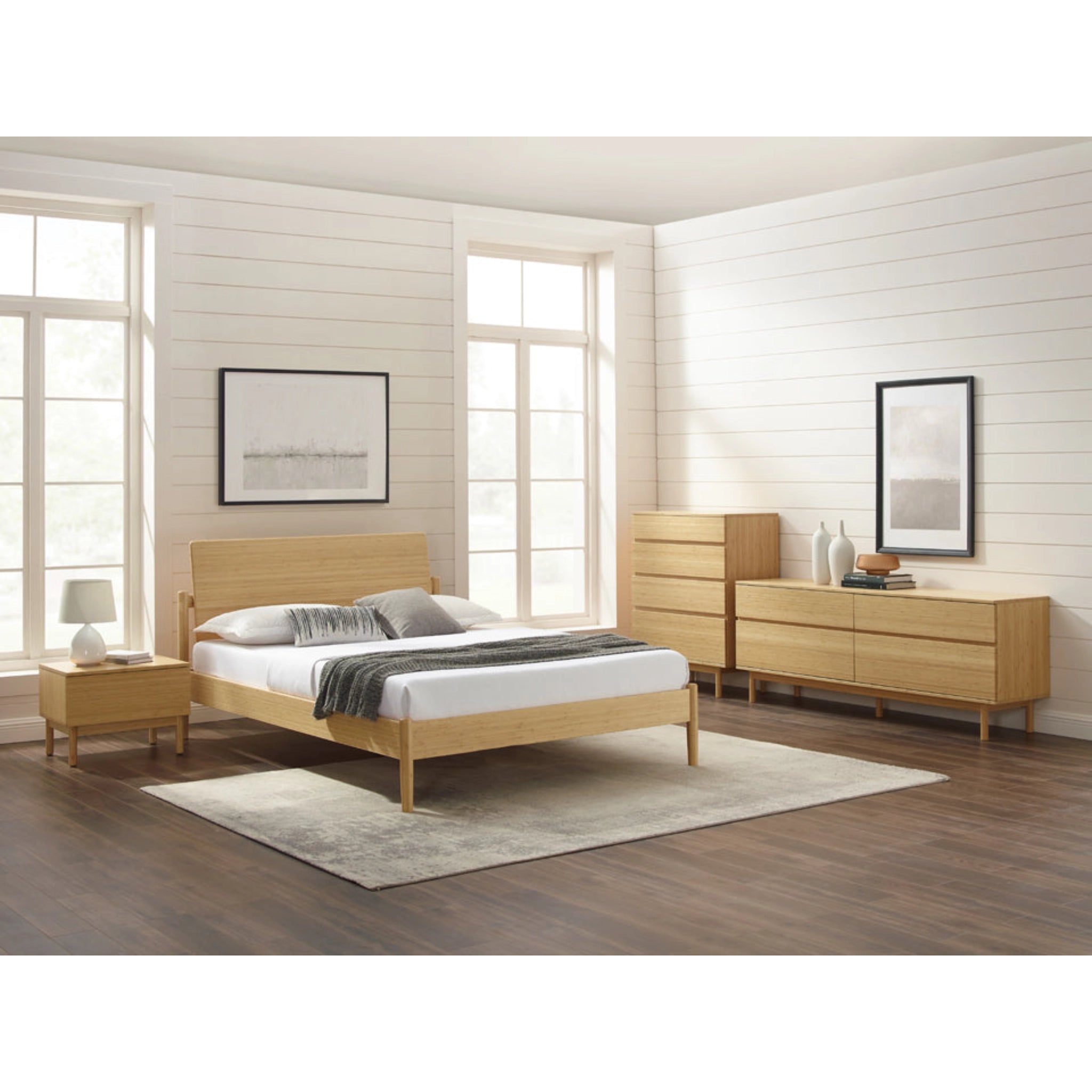 Queen Solid Bamboo Monterey Platform Bed, Wheat by Greenington image 10
