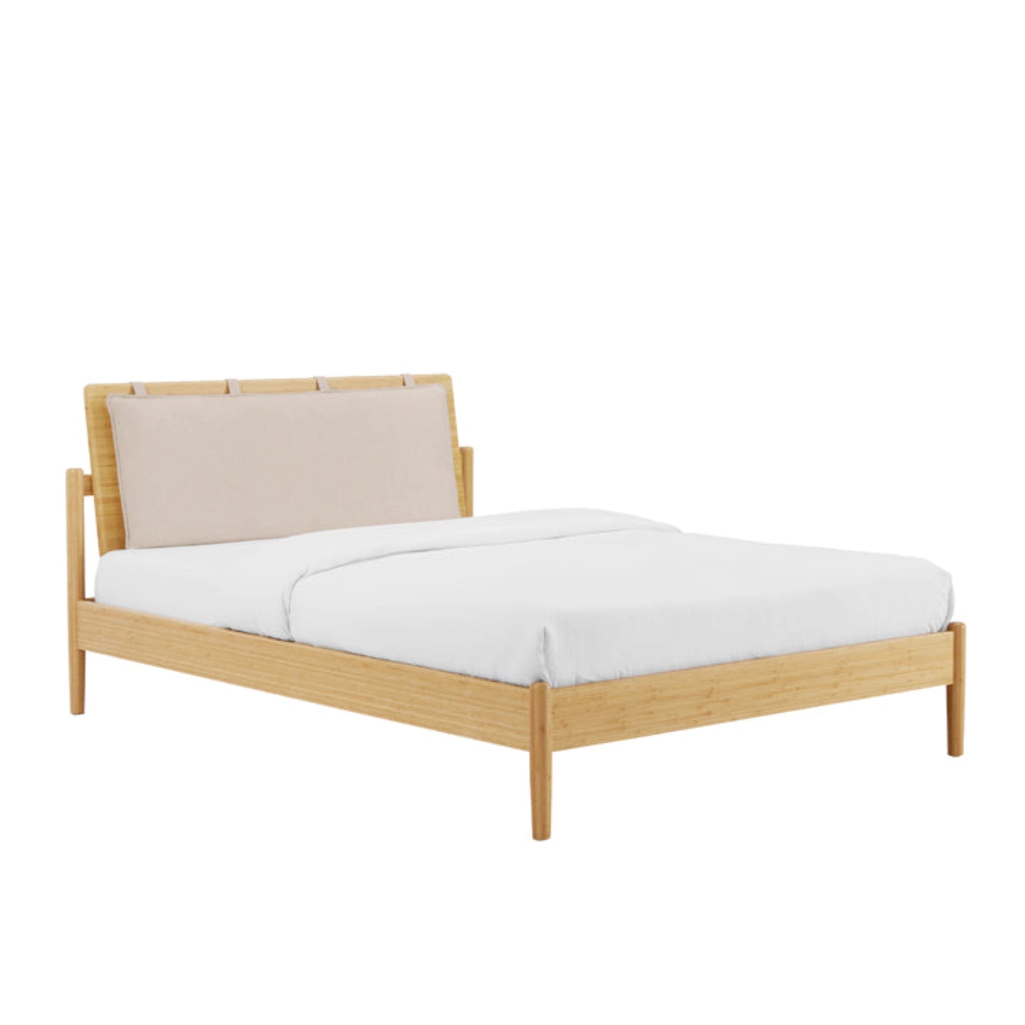 Queen Solid Bamboo Monterey Platform Bed, Wheat by Greenington image 3